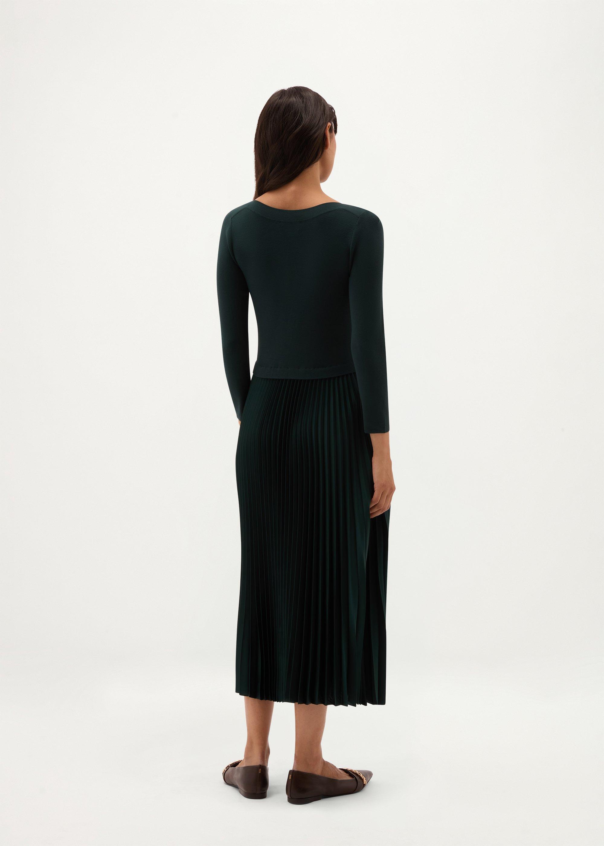 Lucinda Knitted Dress, Dark Fir Green, hi-res