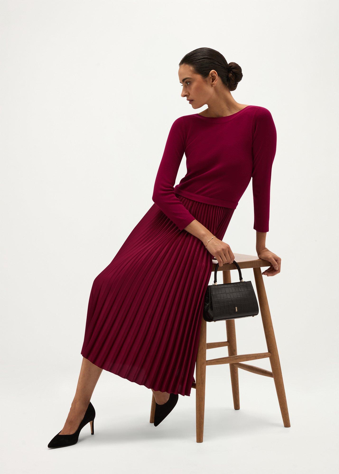 Petite Lucinda Knitted Dress, Calla Pink, hi-res