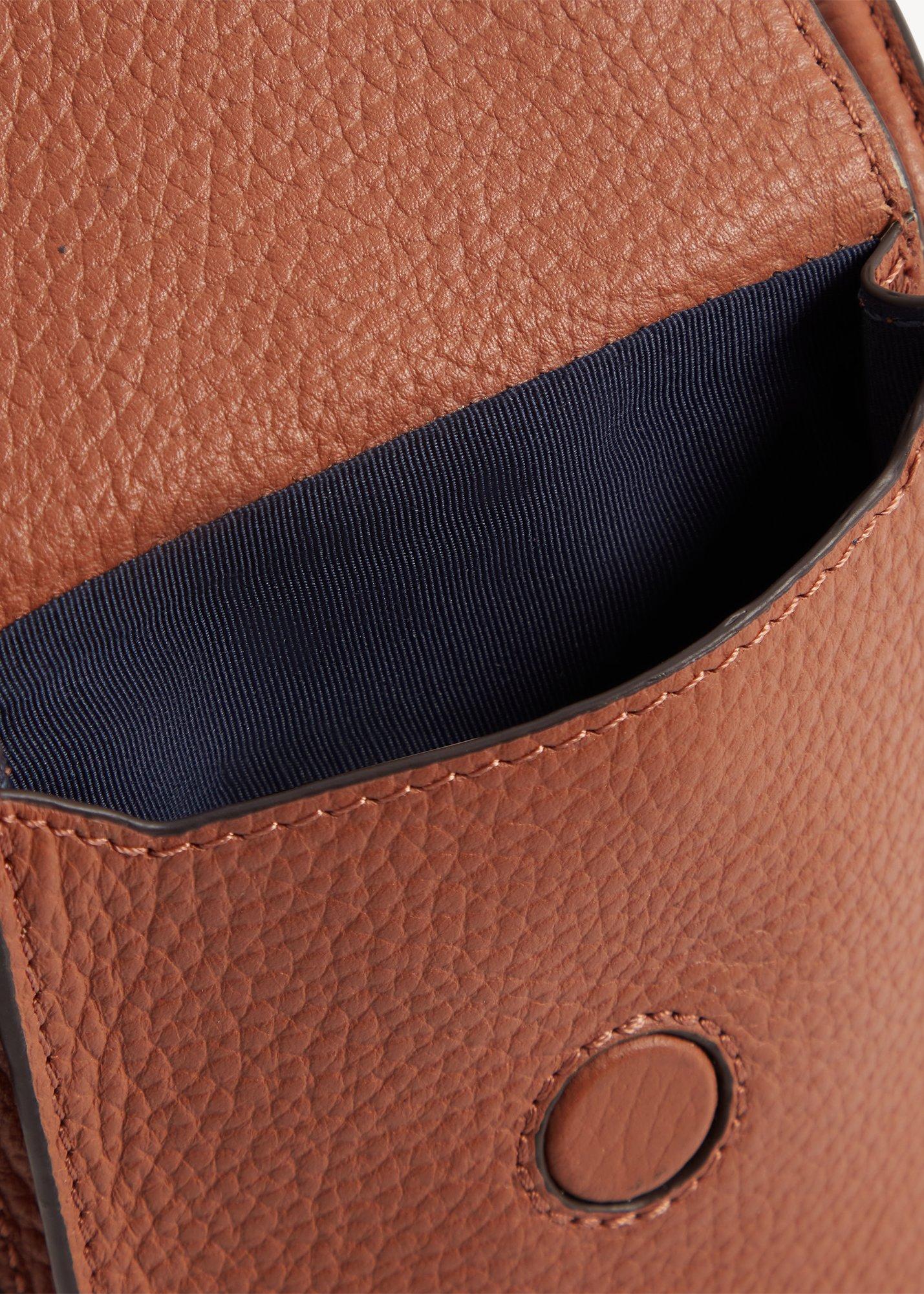 Chiara Leather Phone Bag, Tan, hi-res