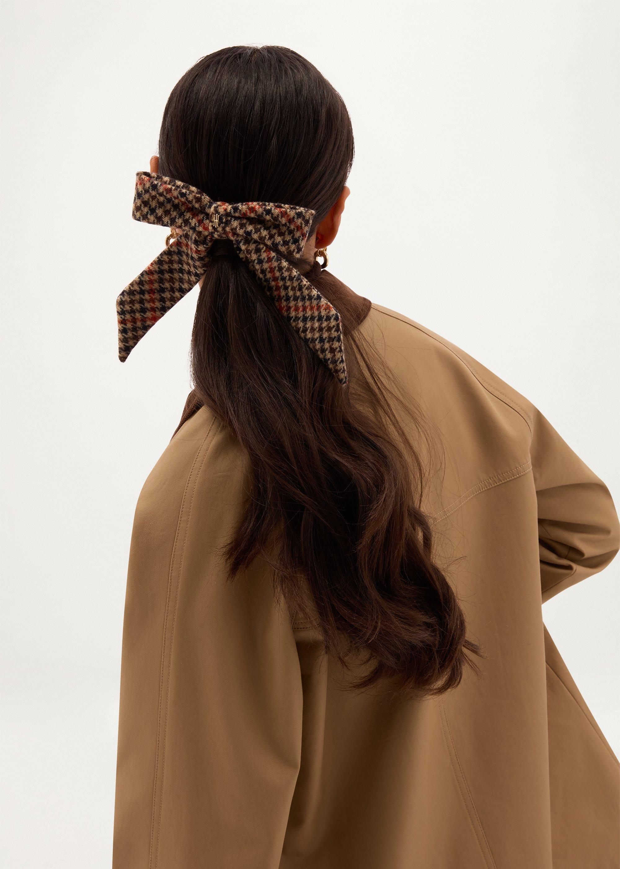 Beatrice Bow Hair Clip, Brown Multi, hi-res