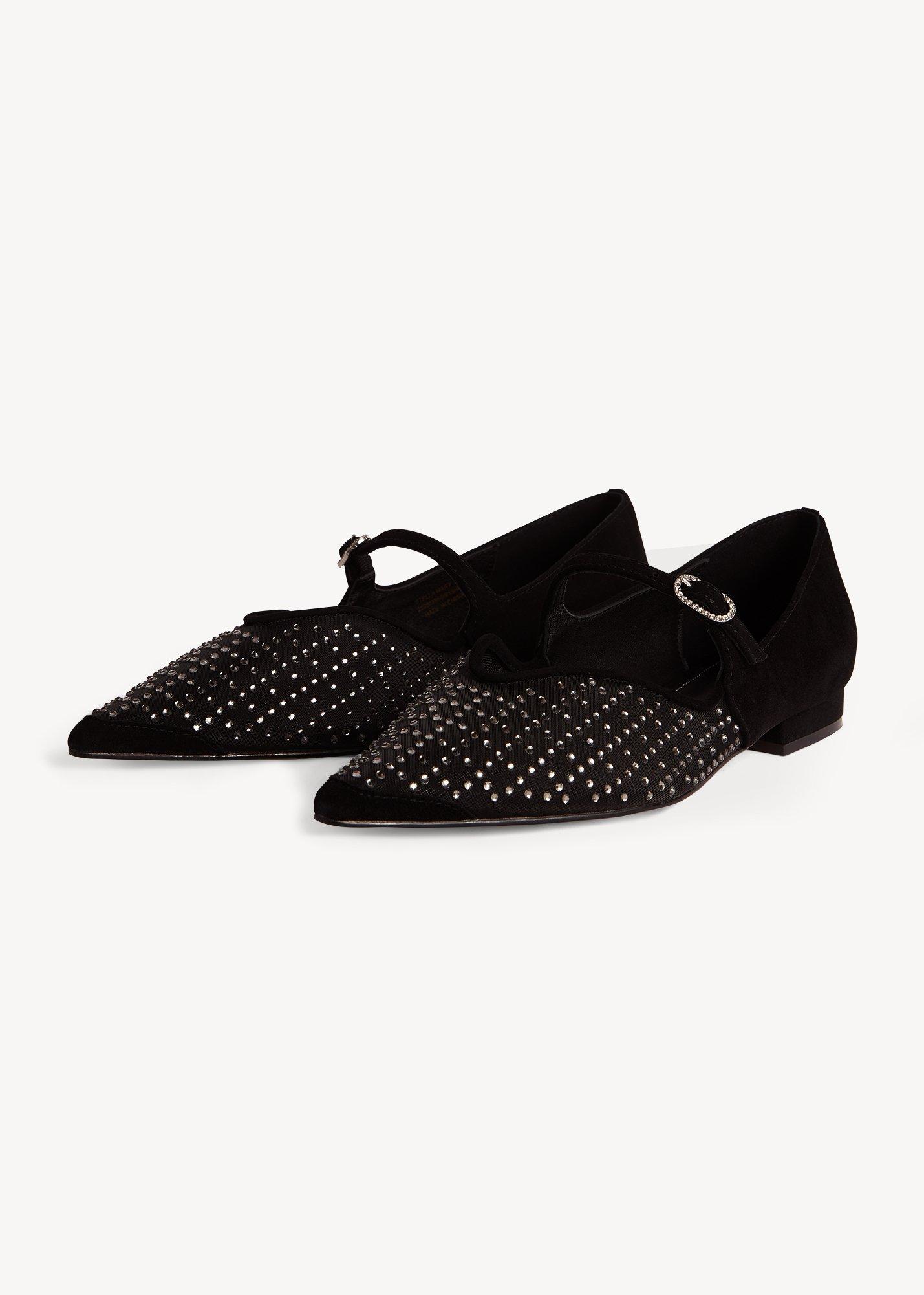 Stella Suede Mary Janes, Black, hi-res