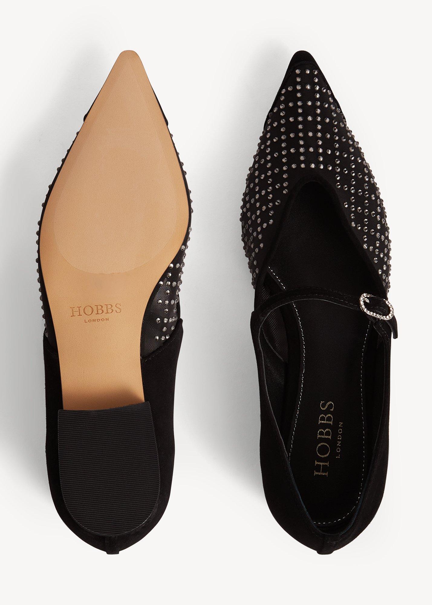 Stella Suede Mary Janes, Black, hi-res