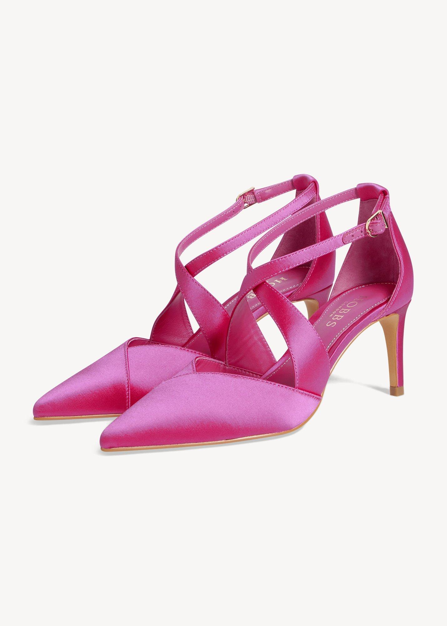 Marissa Satin Pumps, Topaz Pink, hi-res
