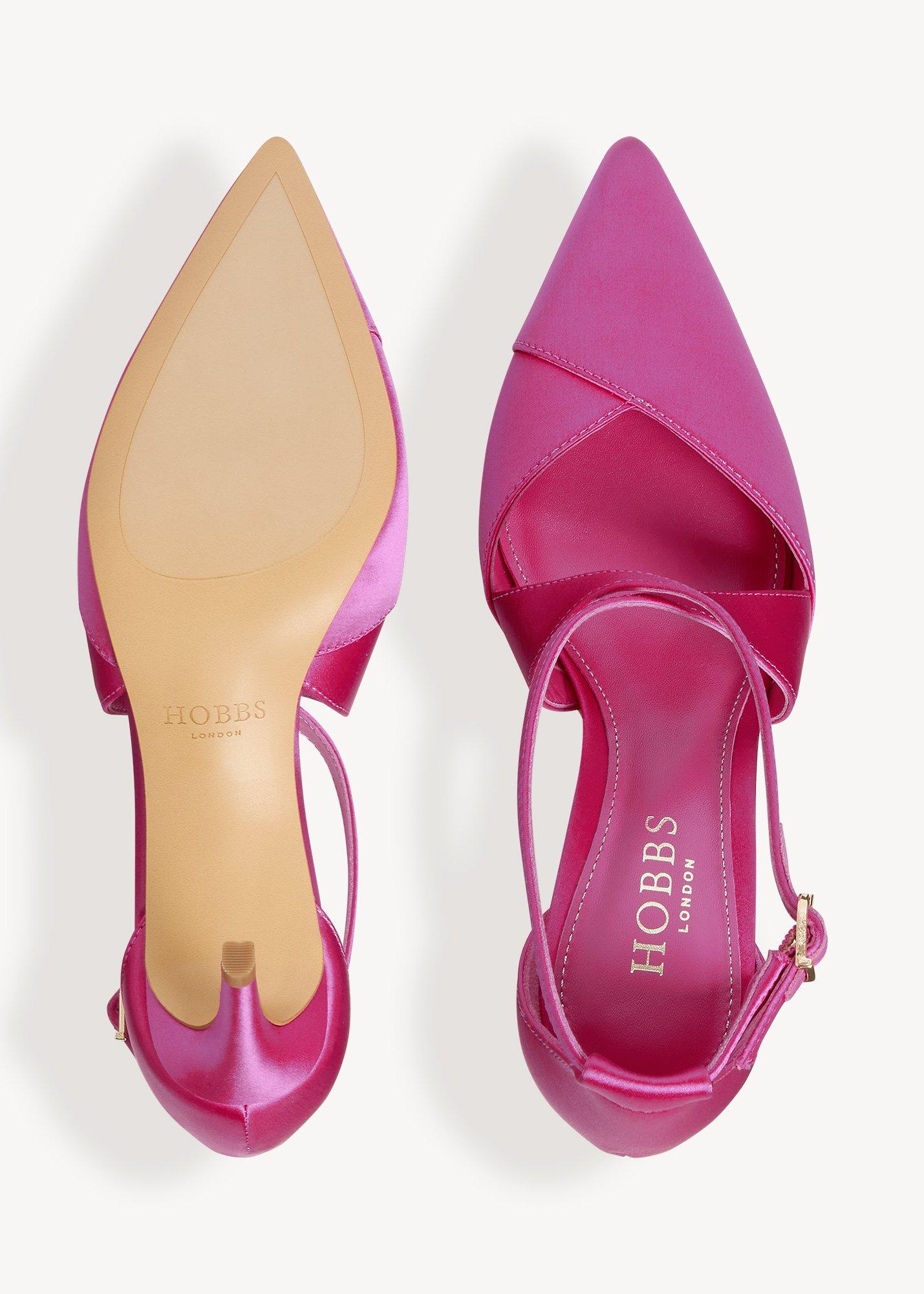 Marissa Satin Pumps, Topaz Pink, hi-res