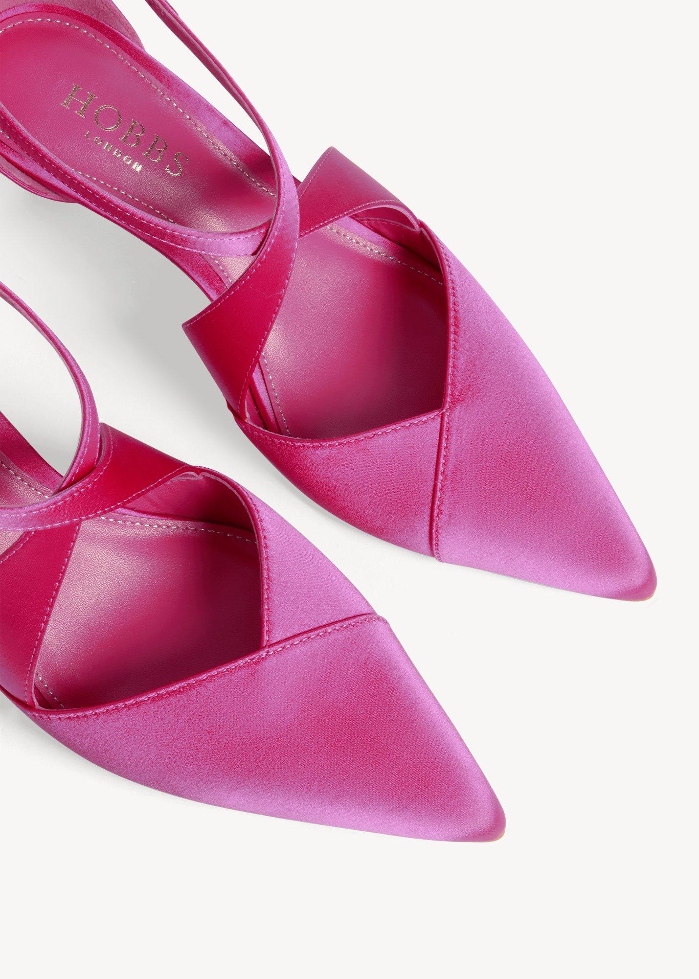 Marissa Satin Pumps, Topaz Pink, hi-res