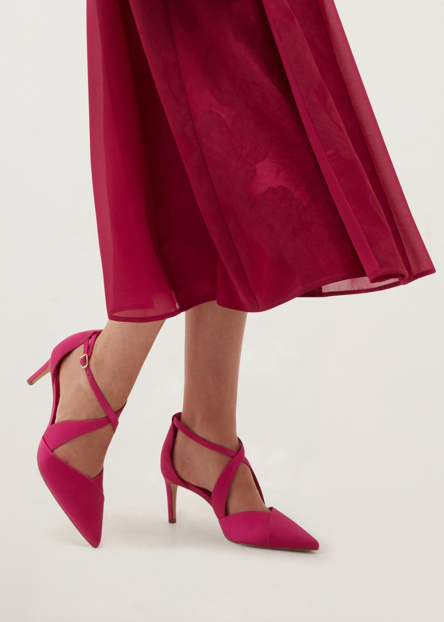 Marissa Satin Pumps, Topaz Pink, hi-res