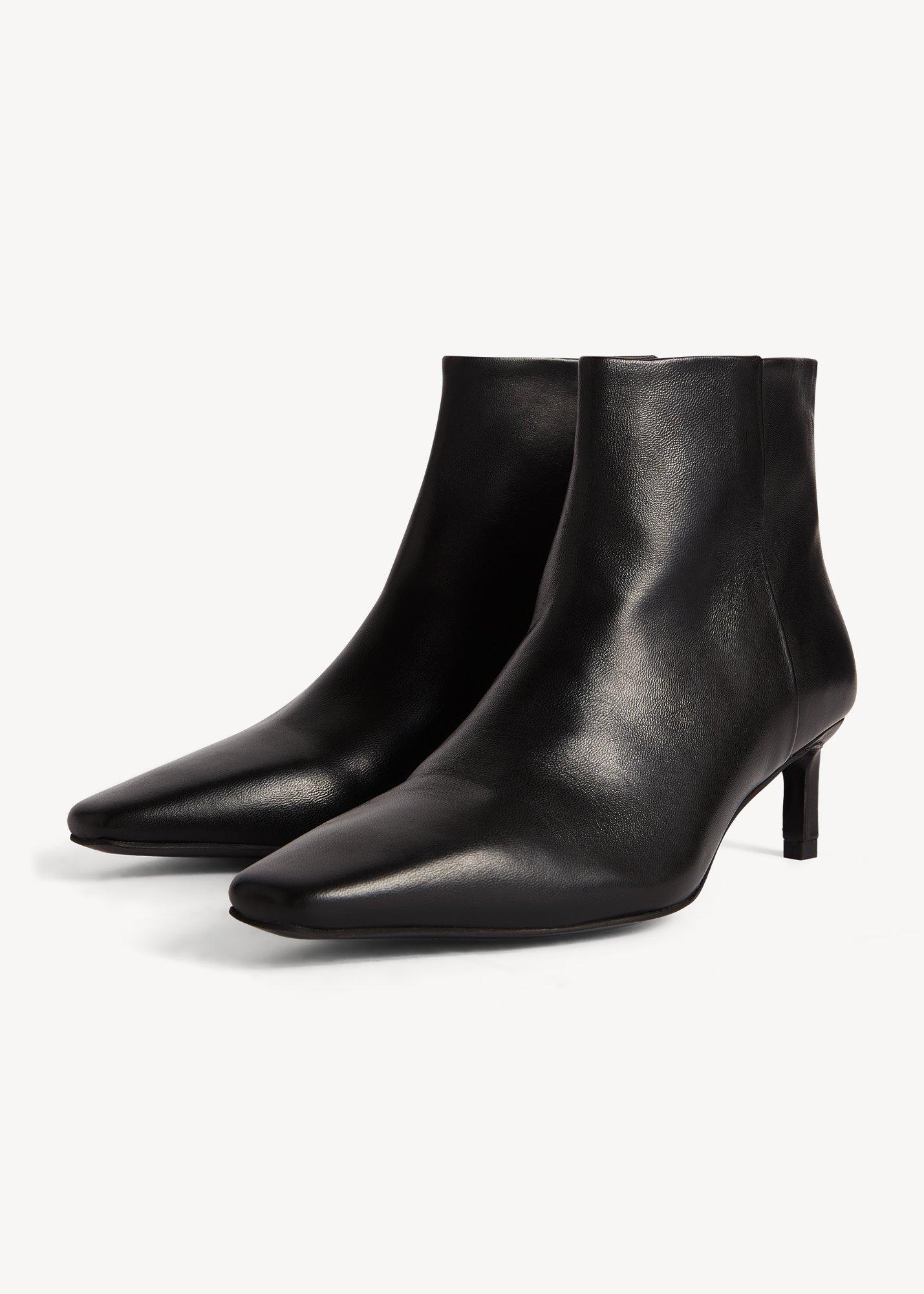 Amelia Leather Ankle Boots, Black, hi-res