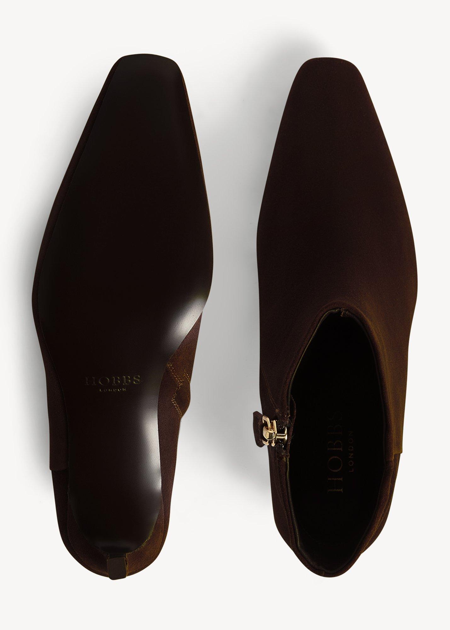 Amelia Suede Ankle Boots, Alder Brown, hi-res