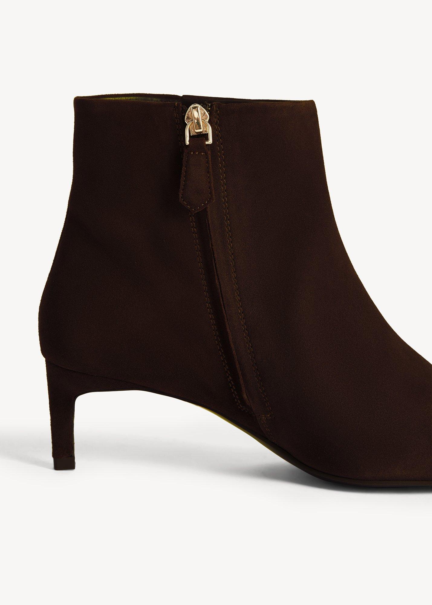 Amelia Suede Ankle Boots, Alder Brown, hi-res