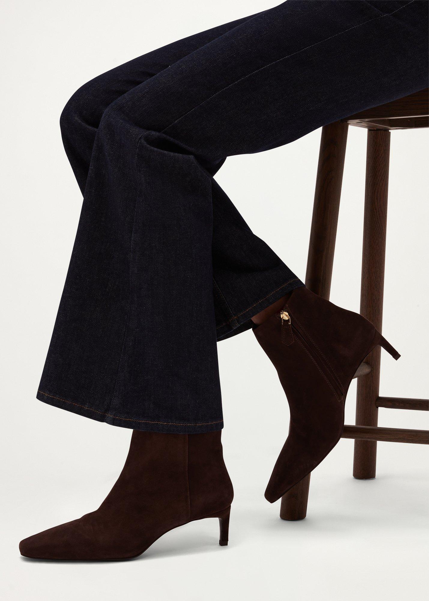 Amelia Suede Ankle Boots, Alder Brown, hi-res