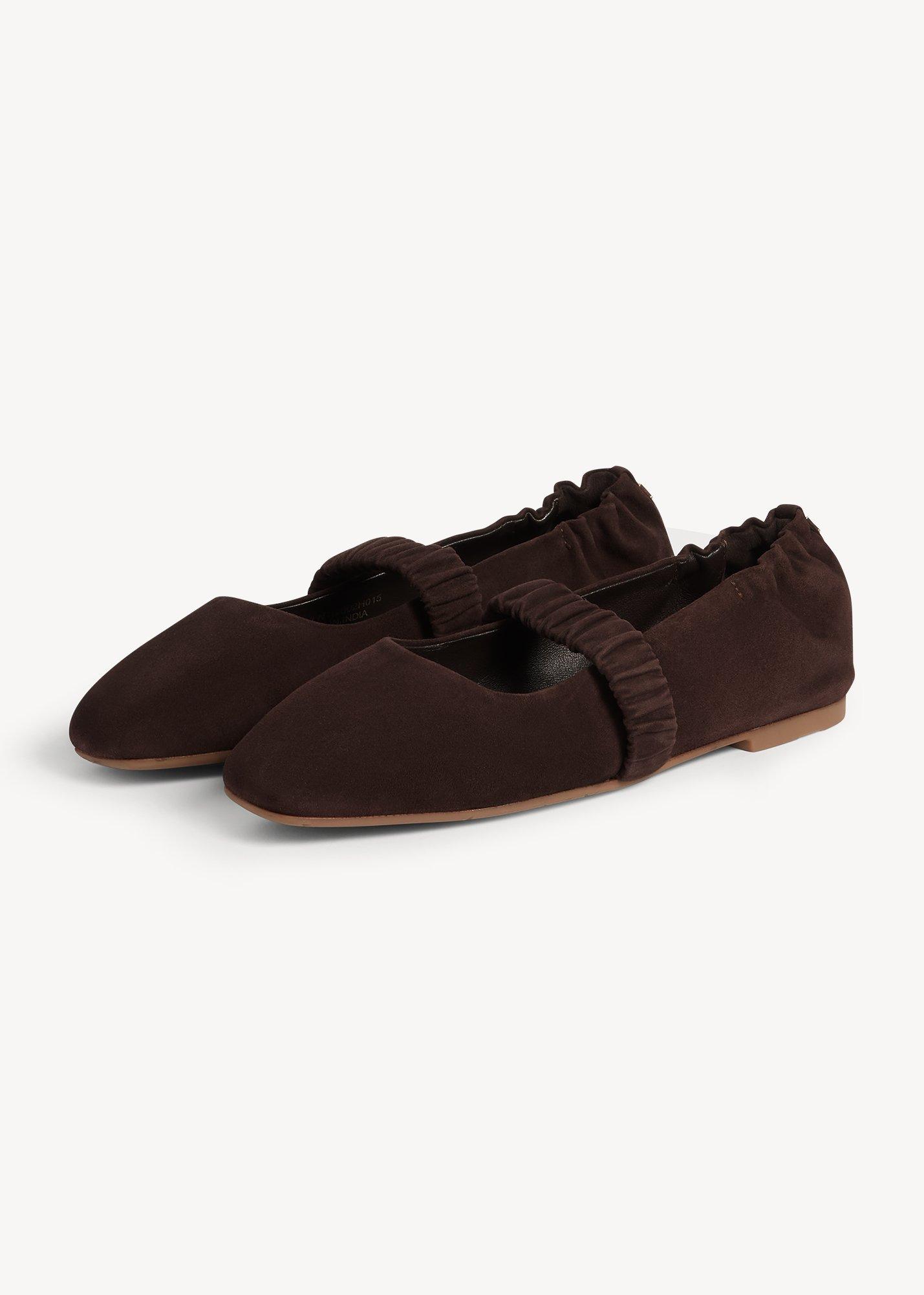 Quin Suede Mary Janes, Alder Brown, hi-res