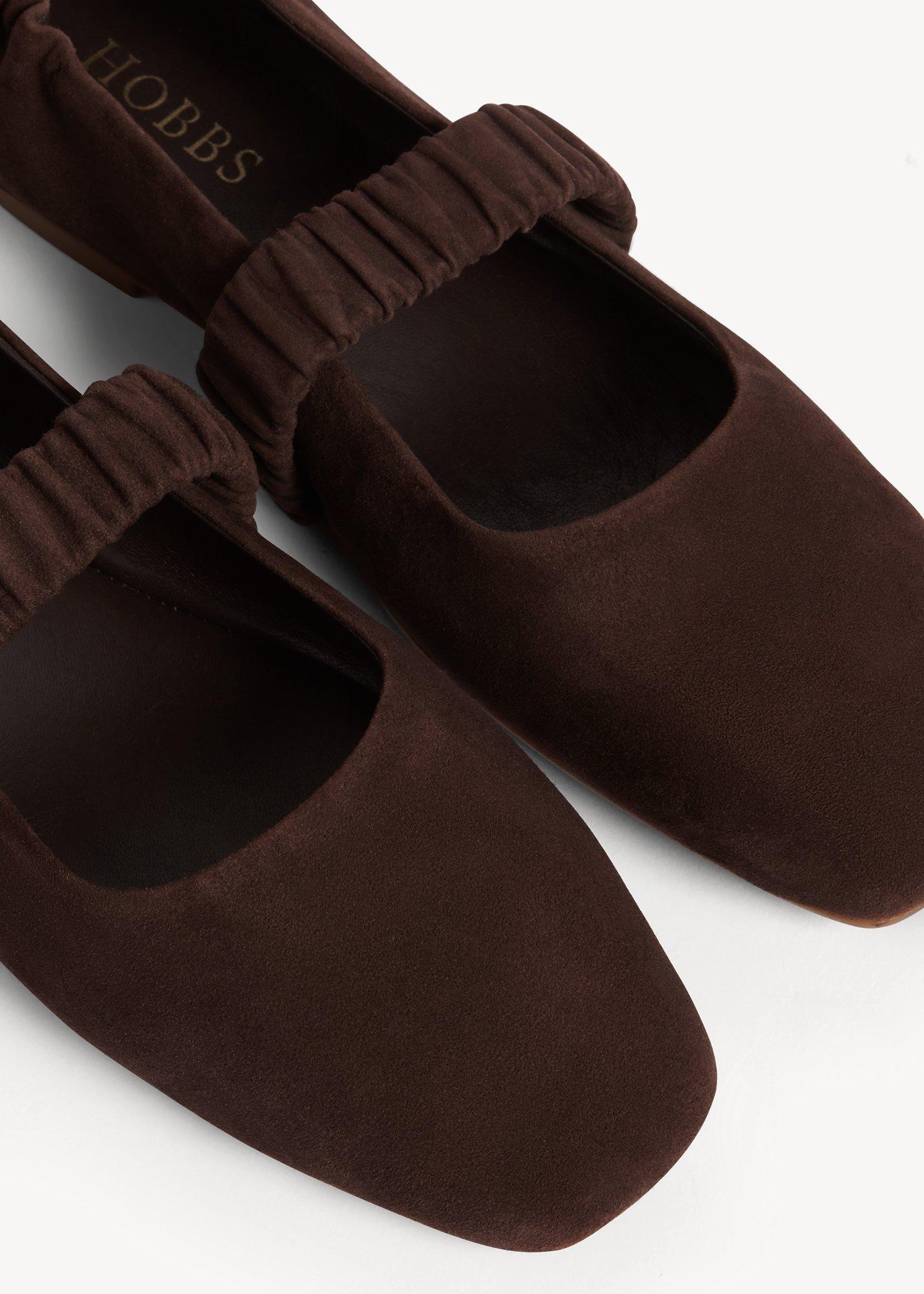 Quin Suede Mary Janes, Alder Brown, hi-res