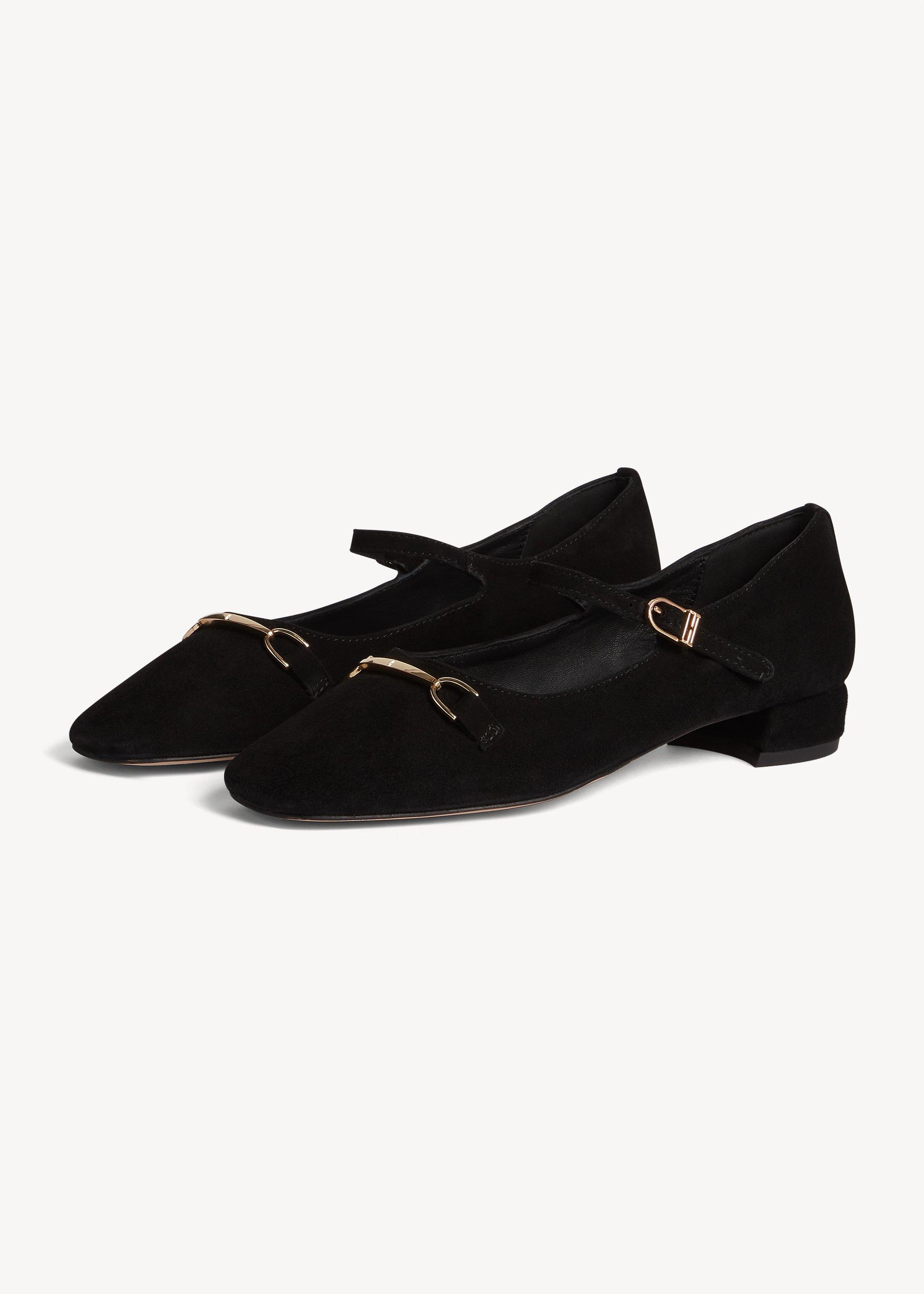 Alessia Suede Mary Janes, Black, hi-res