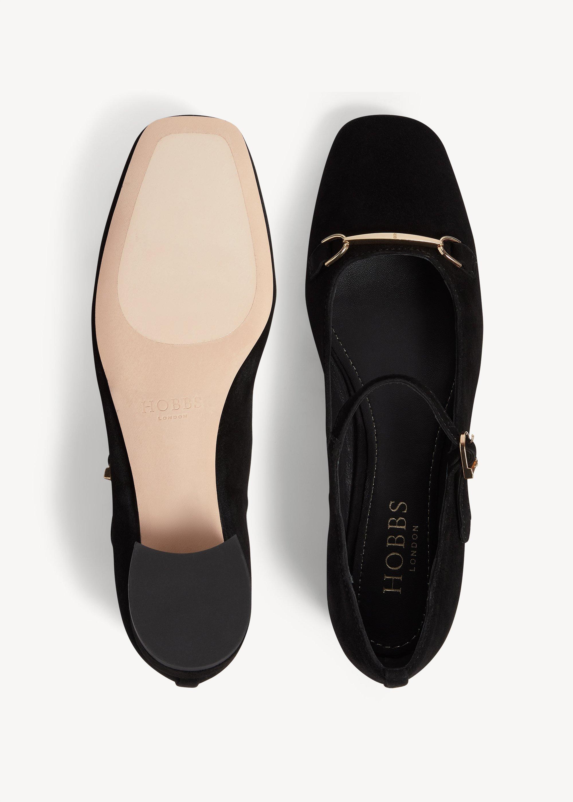 Alessia Suede Mary Janes, Black, hi-res