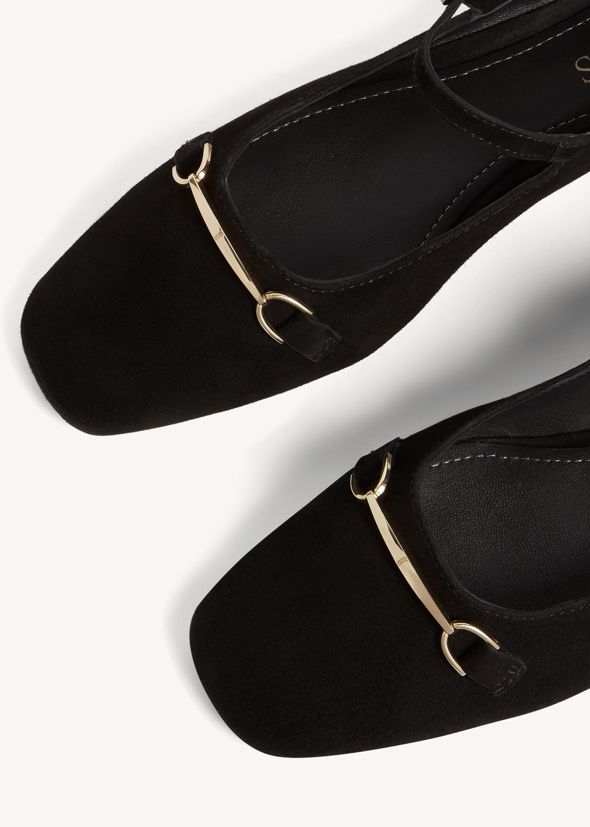 Alessia Suede Mary Janes, Black, hi-res