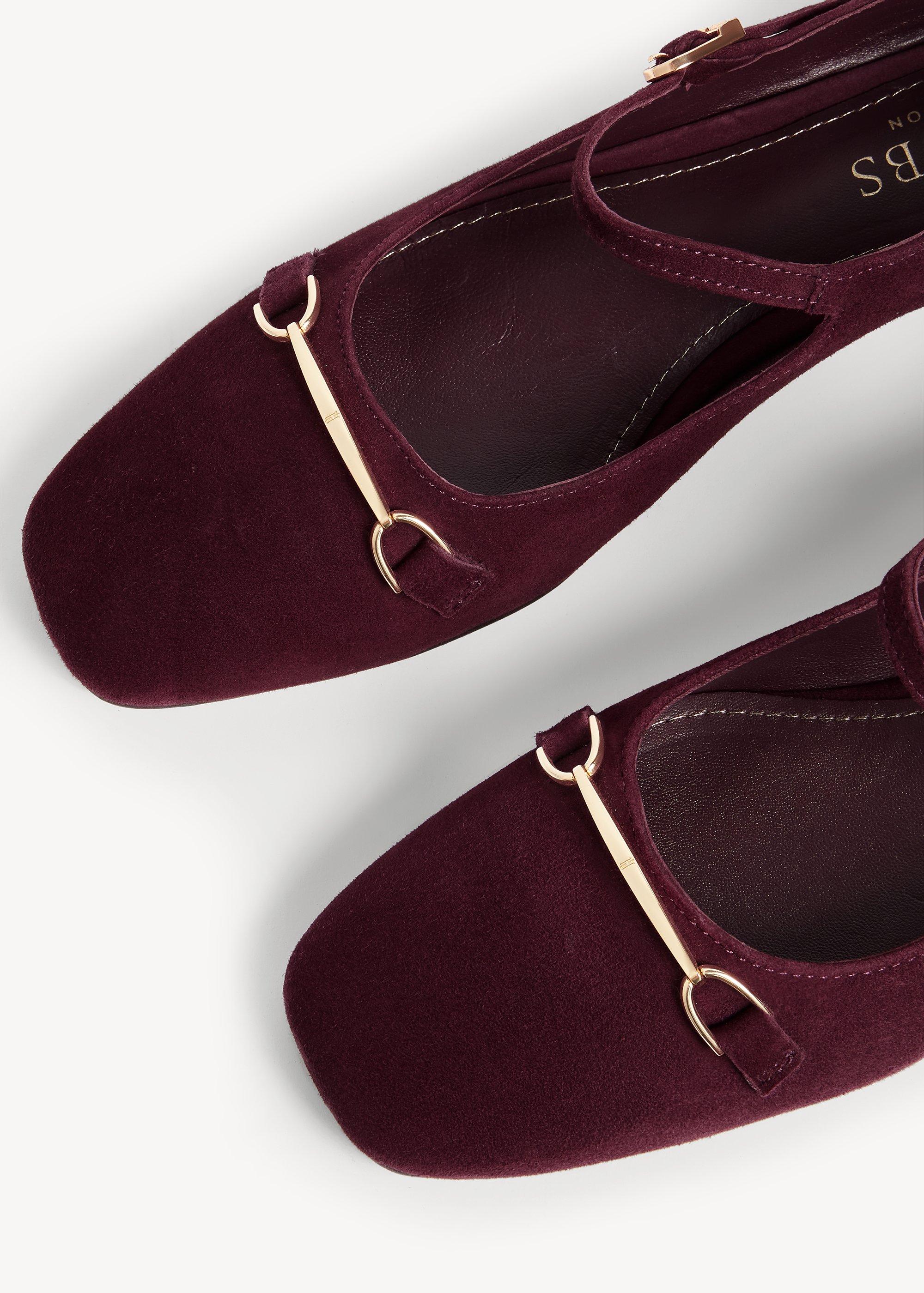 Alessia Suede Mary Janes, Fig Purple, hi-res