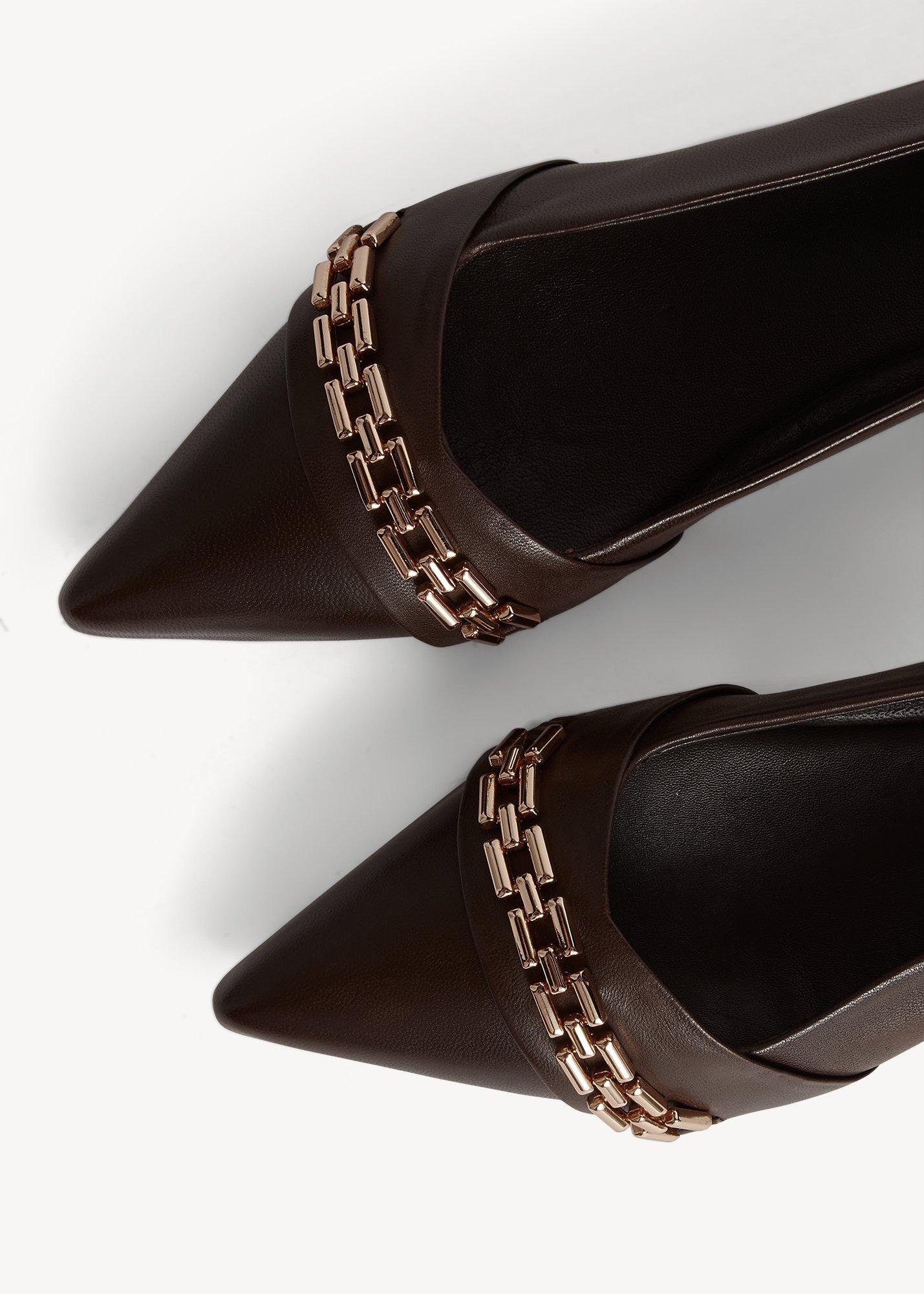 Raya Leather Flats, Alder Brown, hi-res