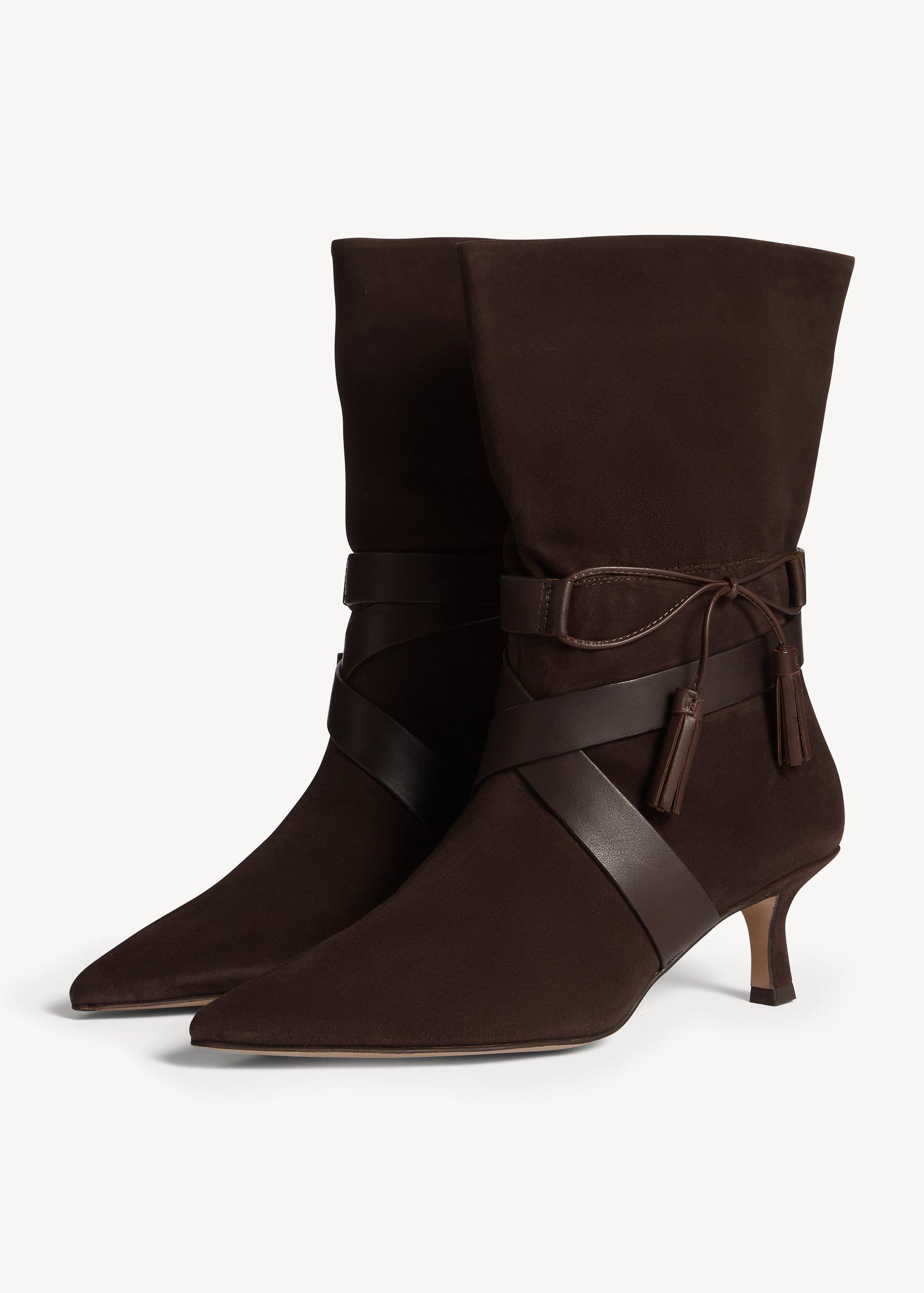 Courtney Suede Boots, Alder Brown, hi-res
