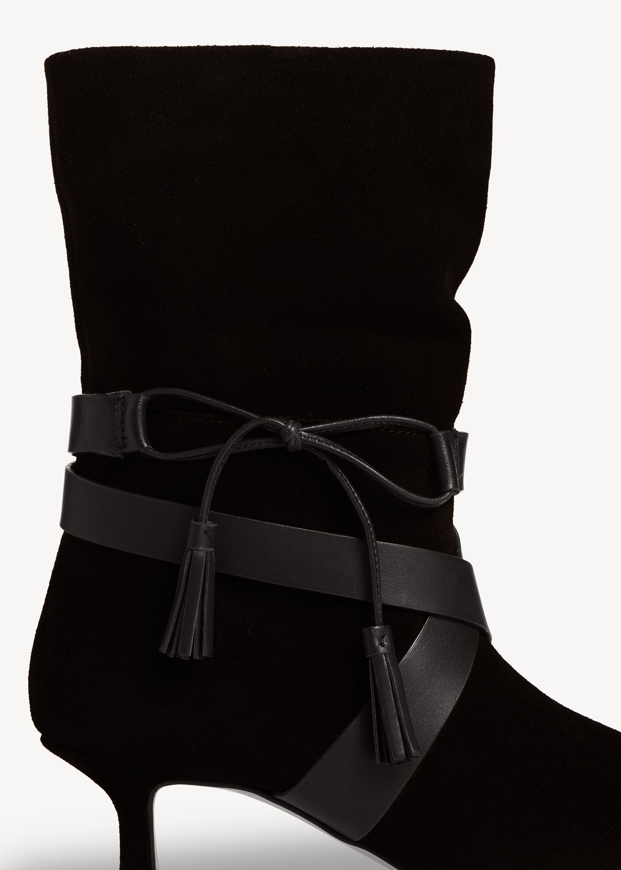 Courtney Suede Boots, Black, hi-res