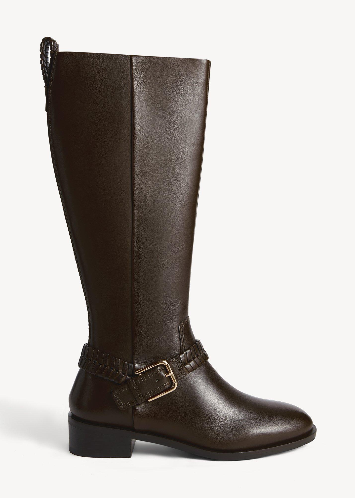 Frankie Leather Knee Boots