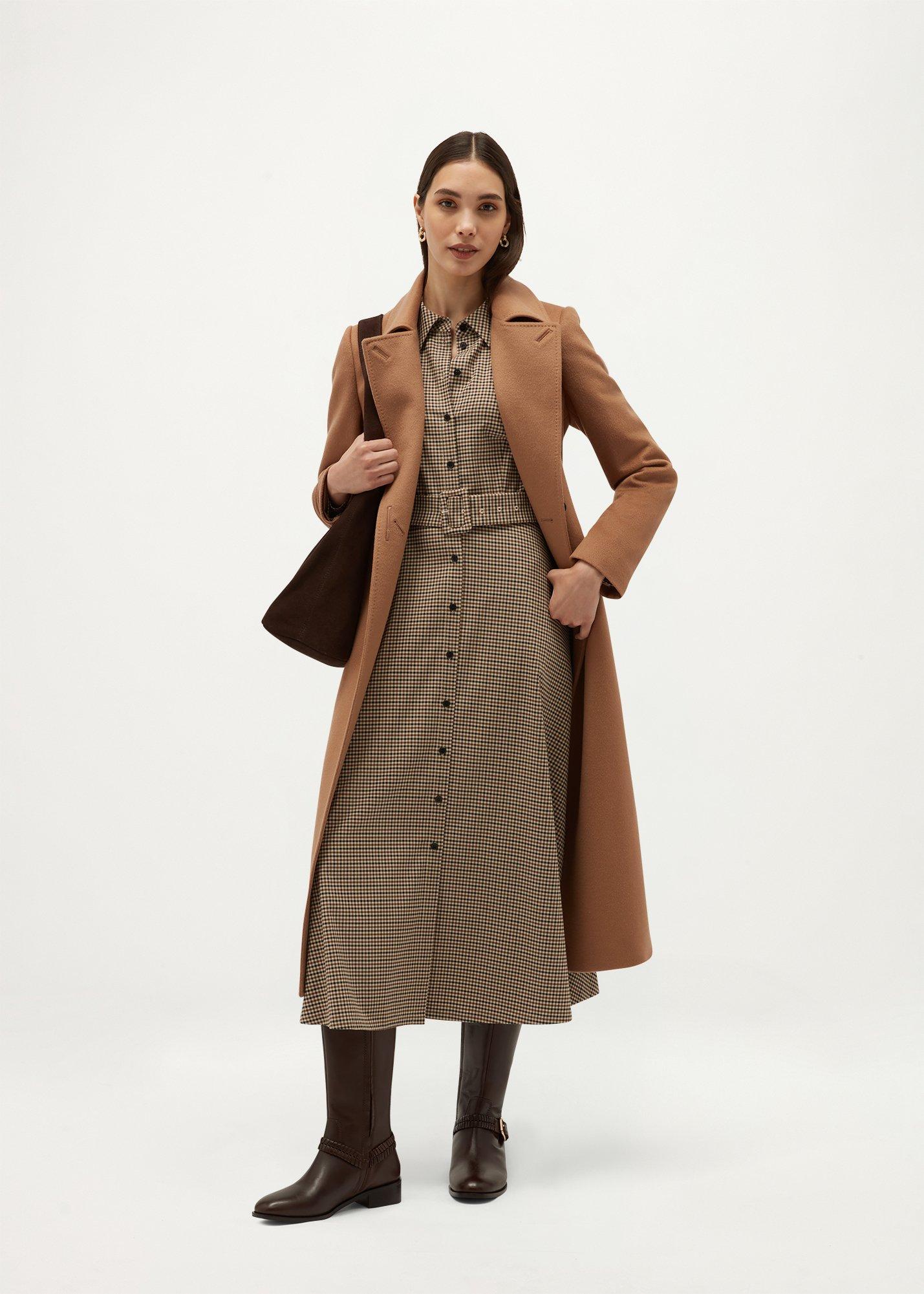 Frankie Leather Knee Boots, Alder Brown, hi-res