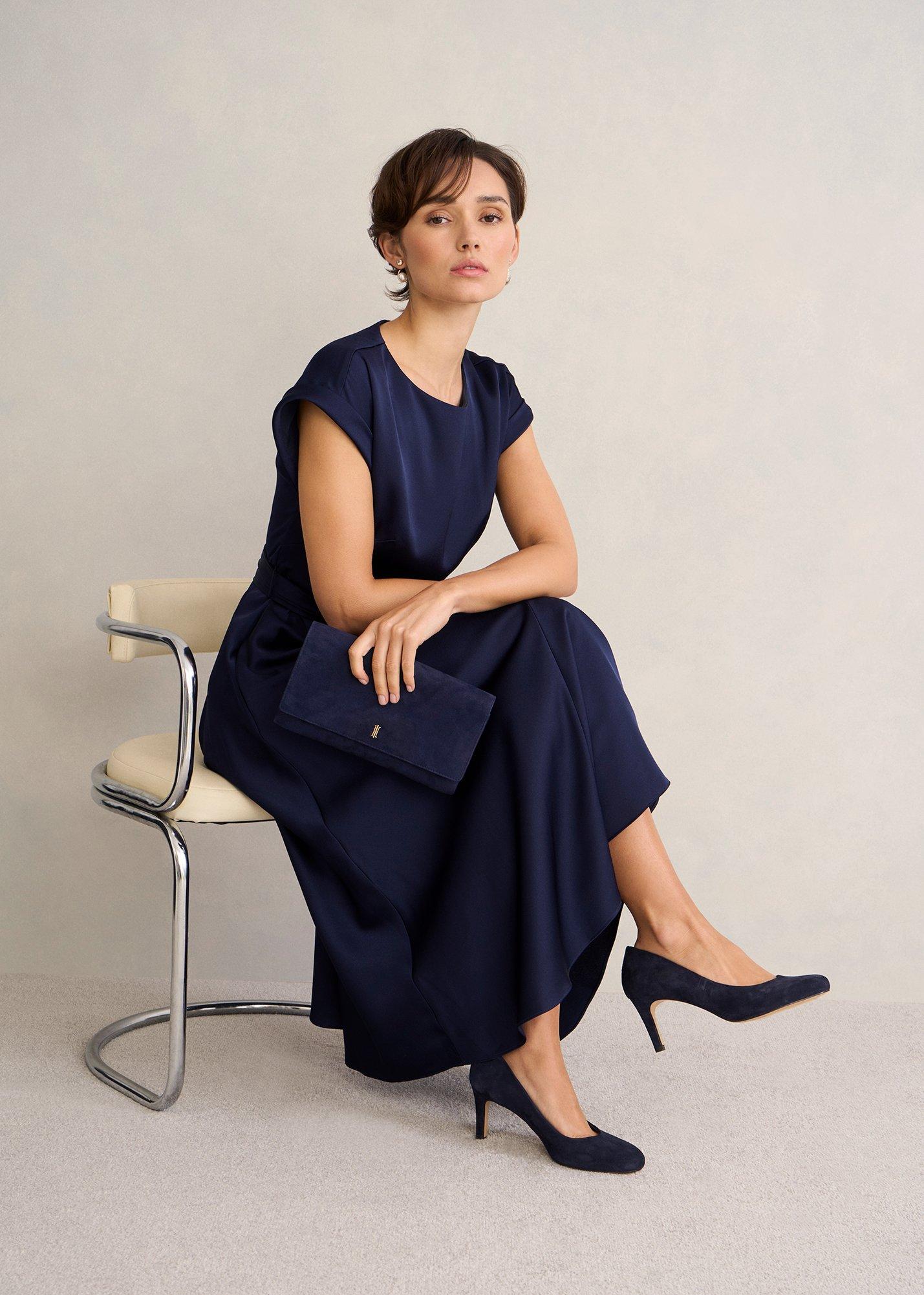 Lizzie Suede Courts, Midnight Navy, hi-res