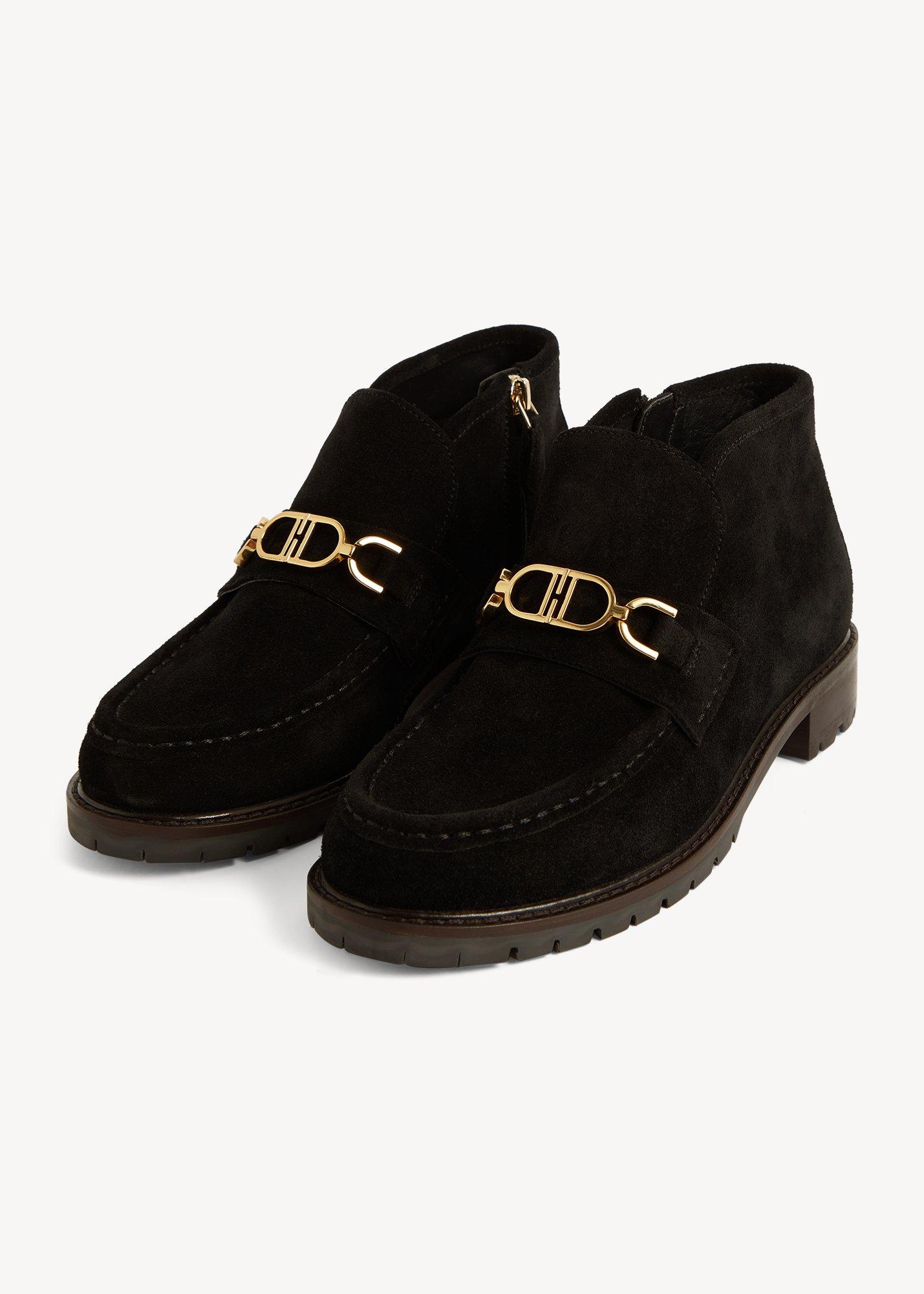 Astrid Suede Ankle Boots, Black, hi-res