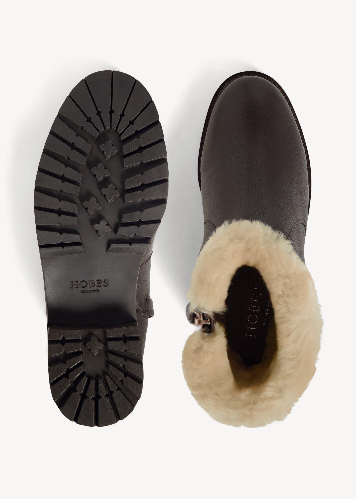 Josie Shearling Boots, Alder Brown, hi-res