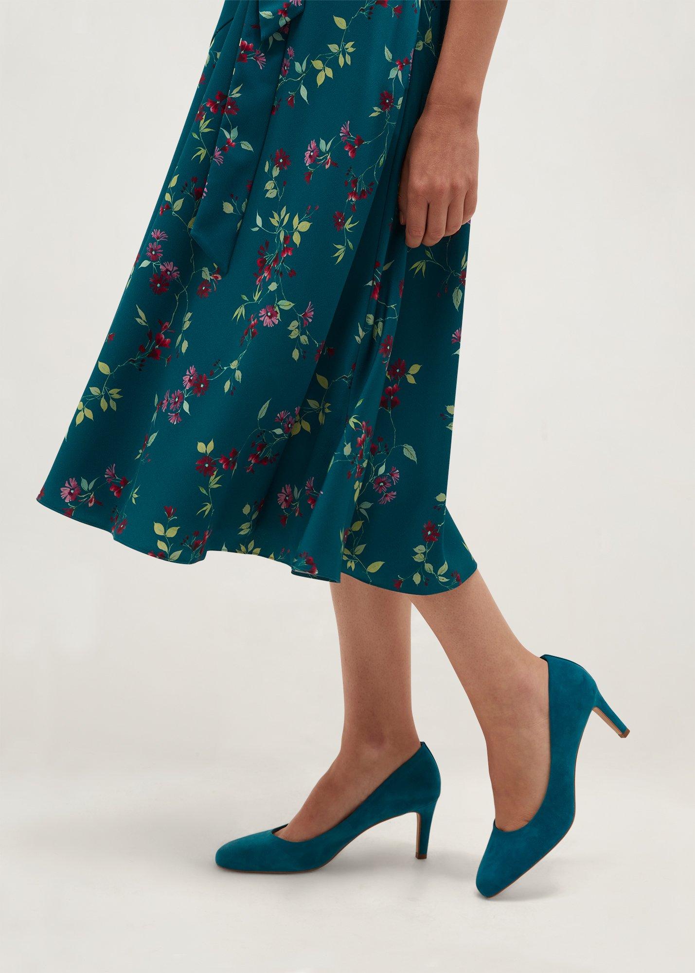 Lizzie Suede Courts, Lagoon Blue, hi-res