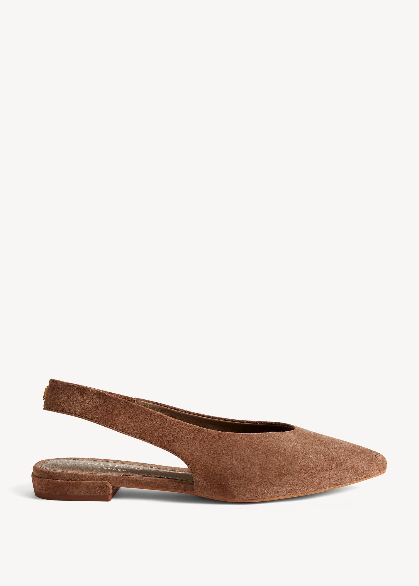 Natalia Leather Slingbacks, Mushroom, hi-res