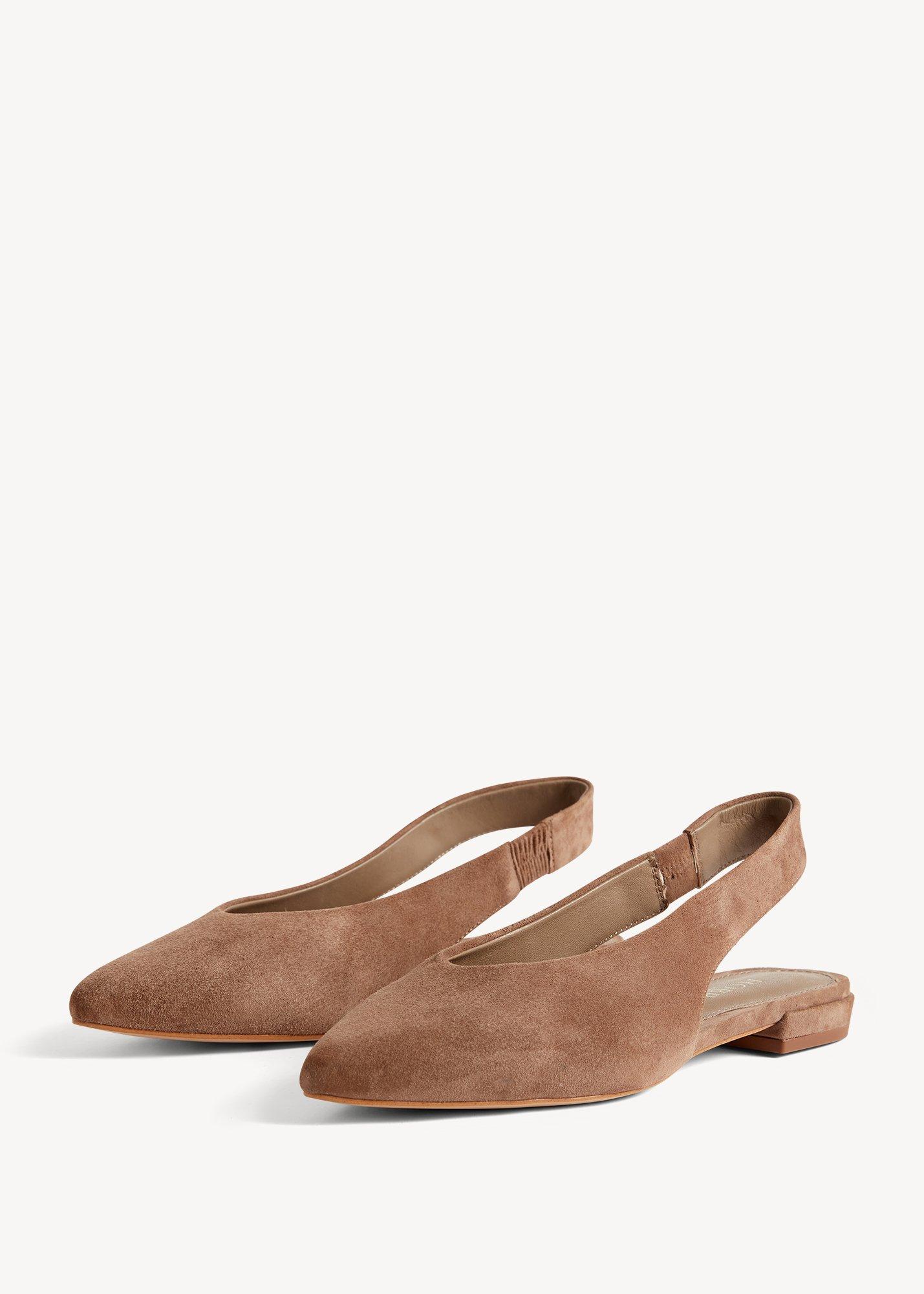 Natalia Leather Slingbacks, Mushroom, hi-res