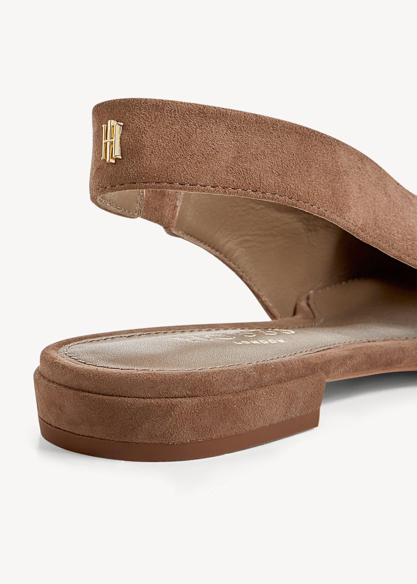 Natalia Leather Slingbacks, Mushroom, hi-res