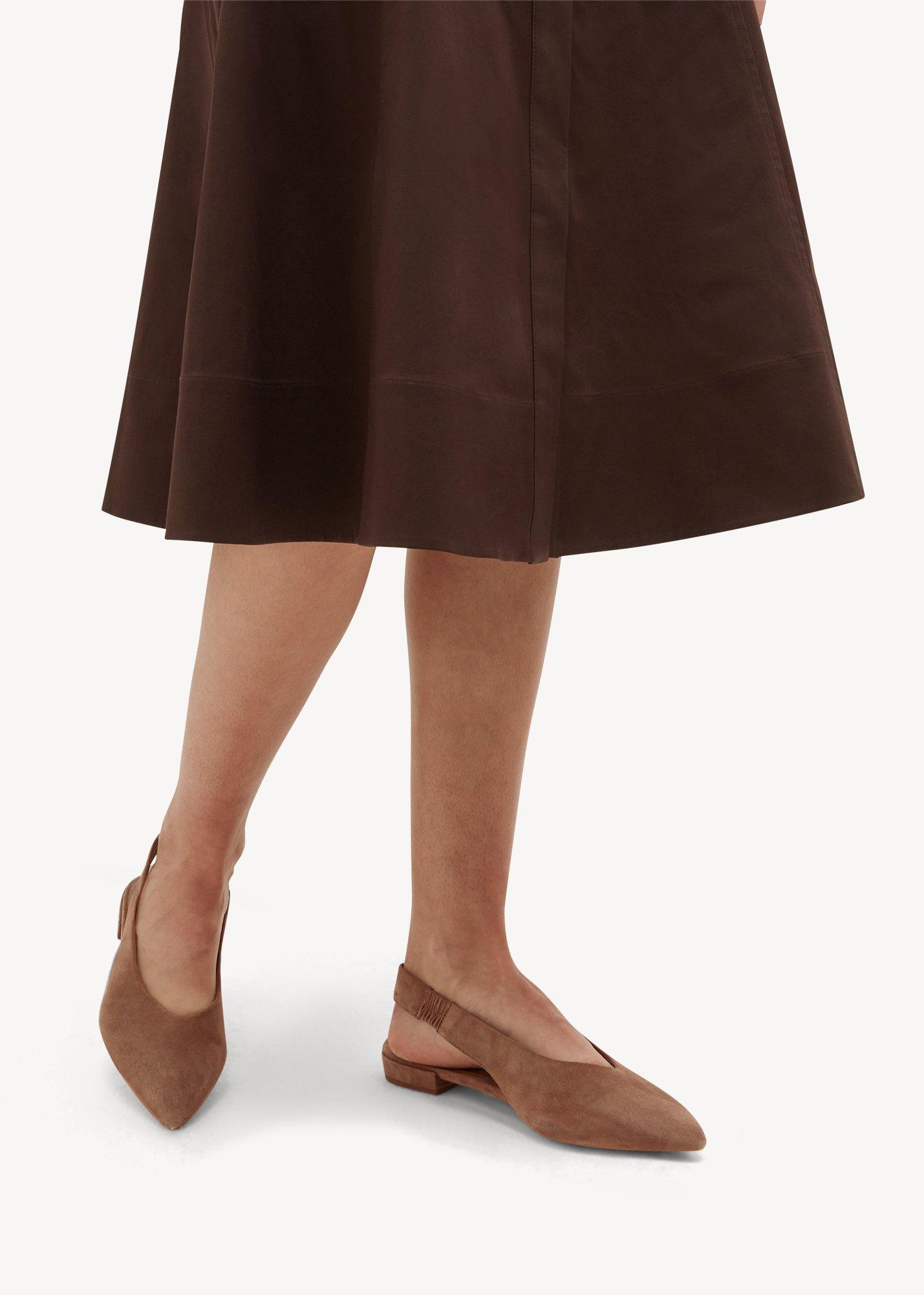 Natalia Leather Slingbacks, Mushroom, hi-res