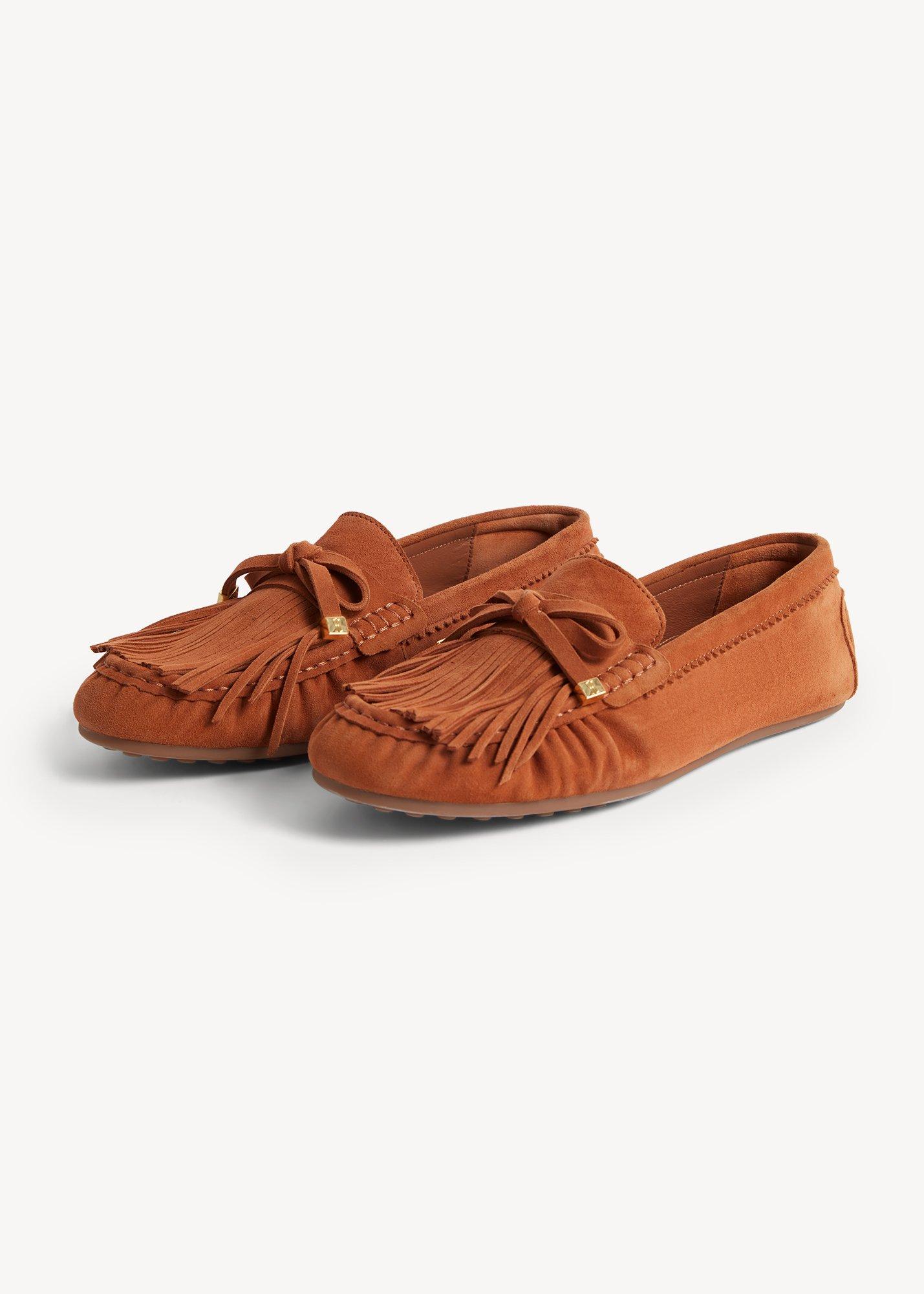 Nellie Suede Moccasins, Tan, hi-res