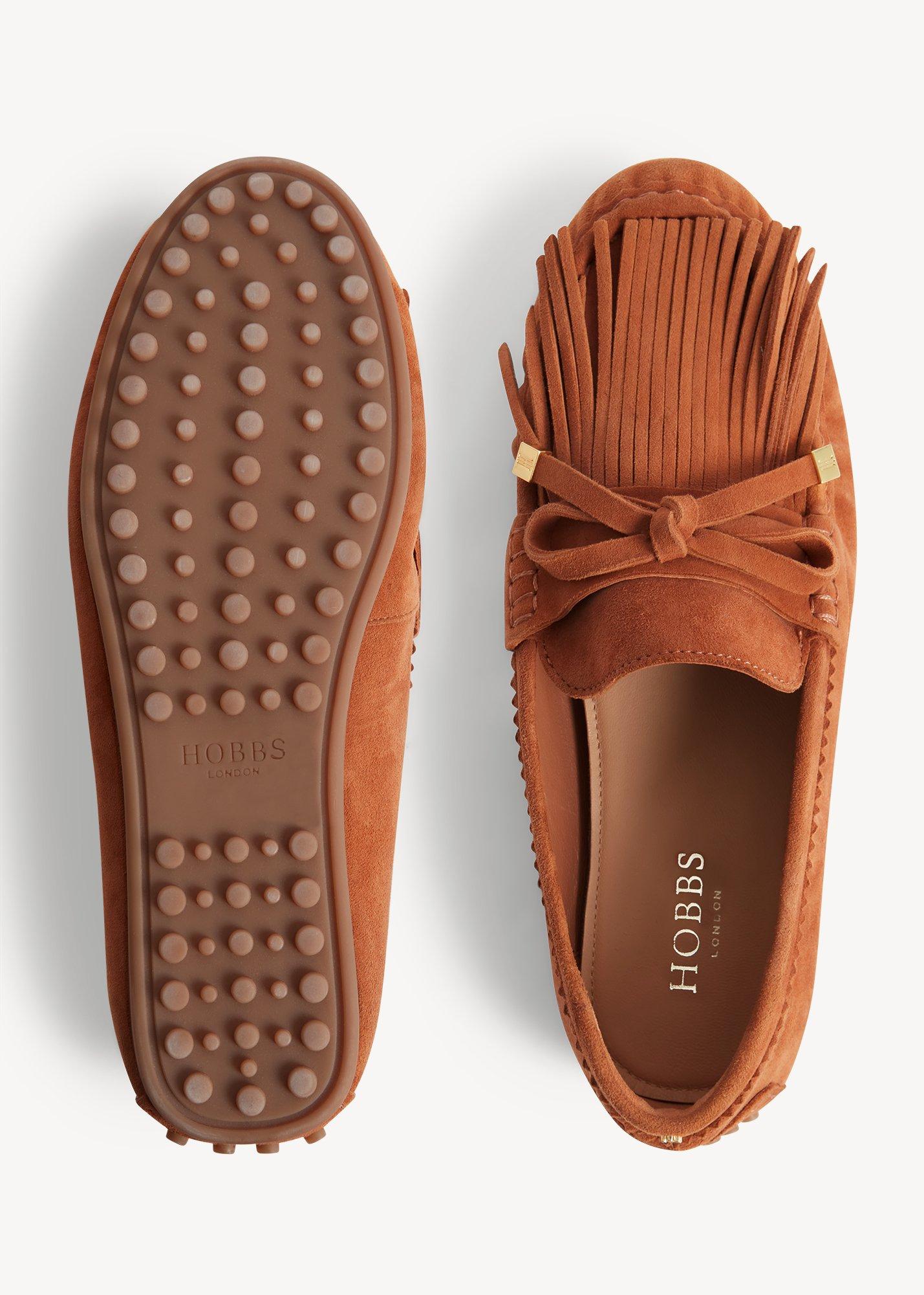 Nellie Suede Moccasins, Tan, hi-res