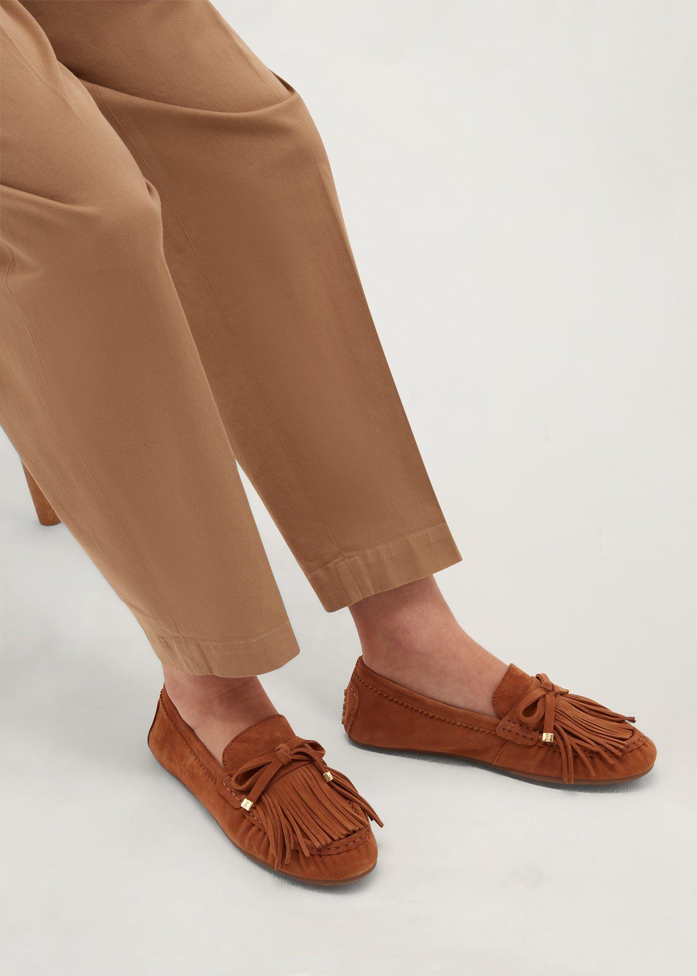 Nellie Suede Moccasins, Tan, hi-res