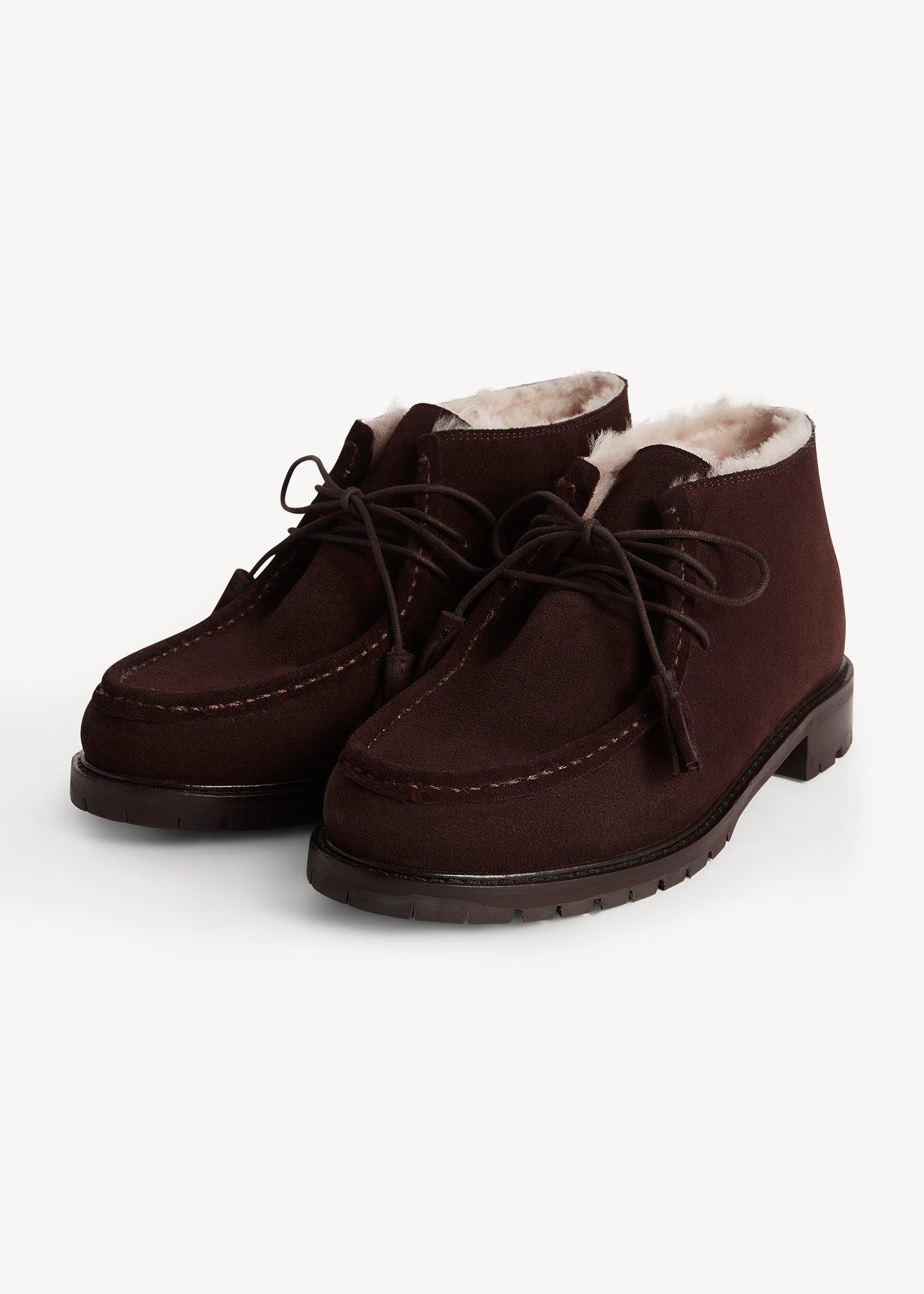 Clarence Shearling Lined Boots, Alder Brown, hi-res