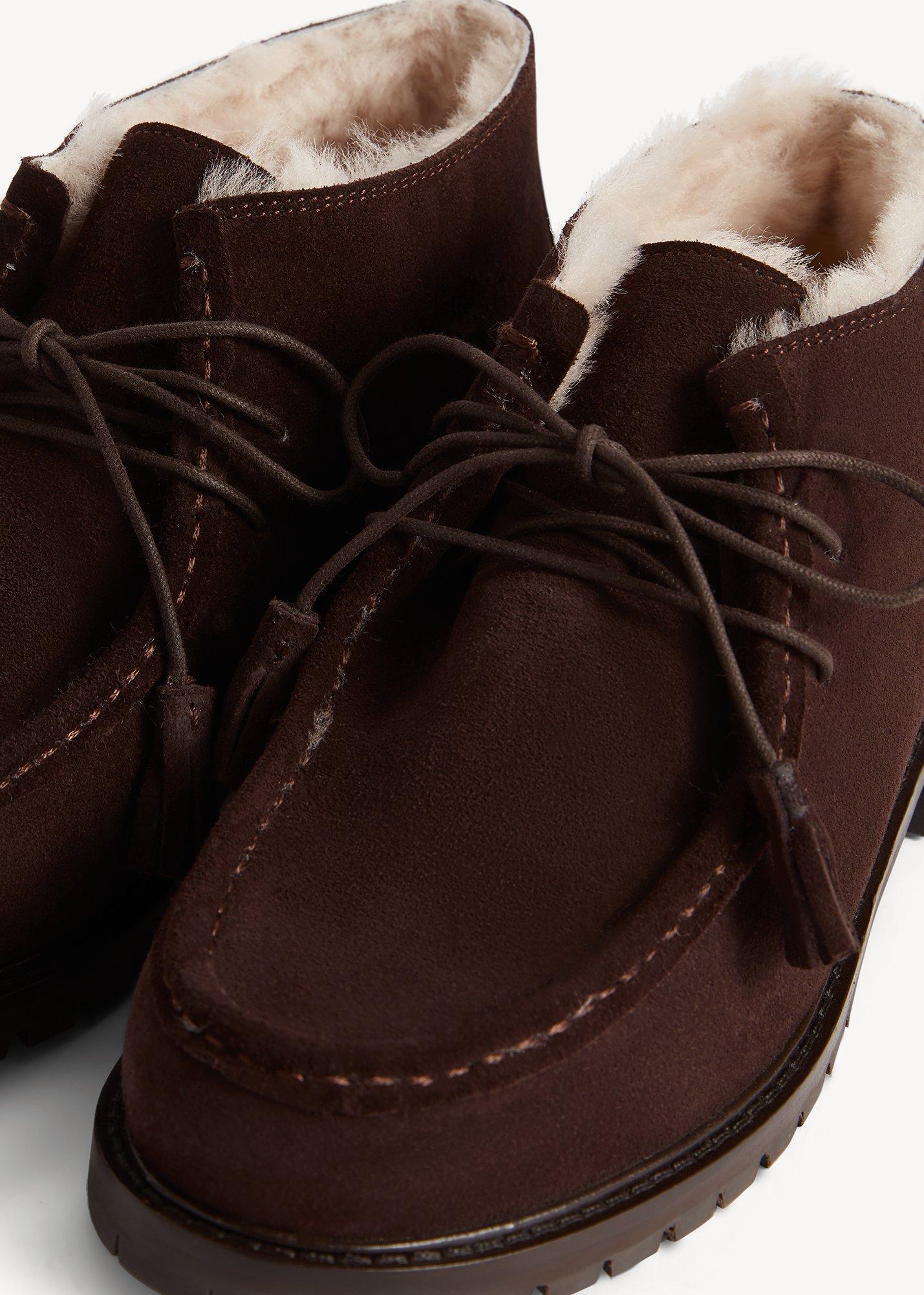 Clarence Shearling Lined Boots, Alder Brown, hi-res