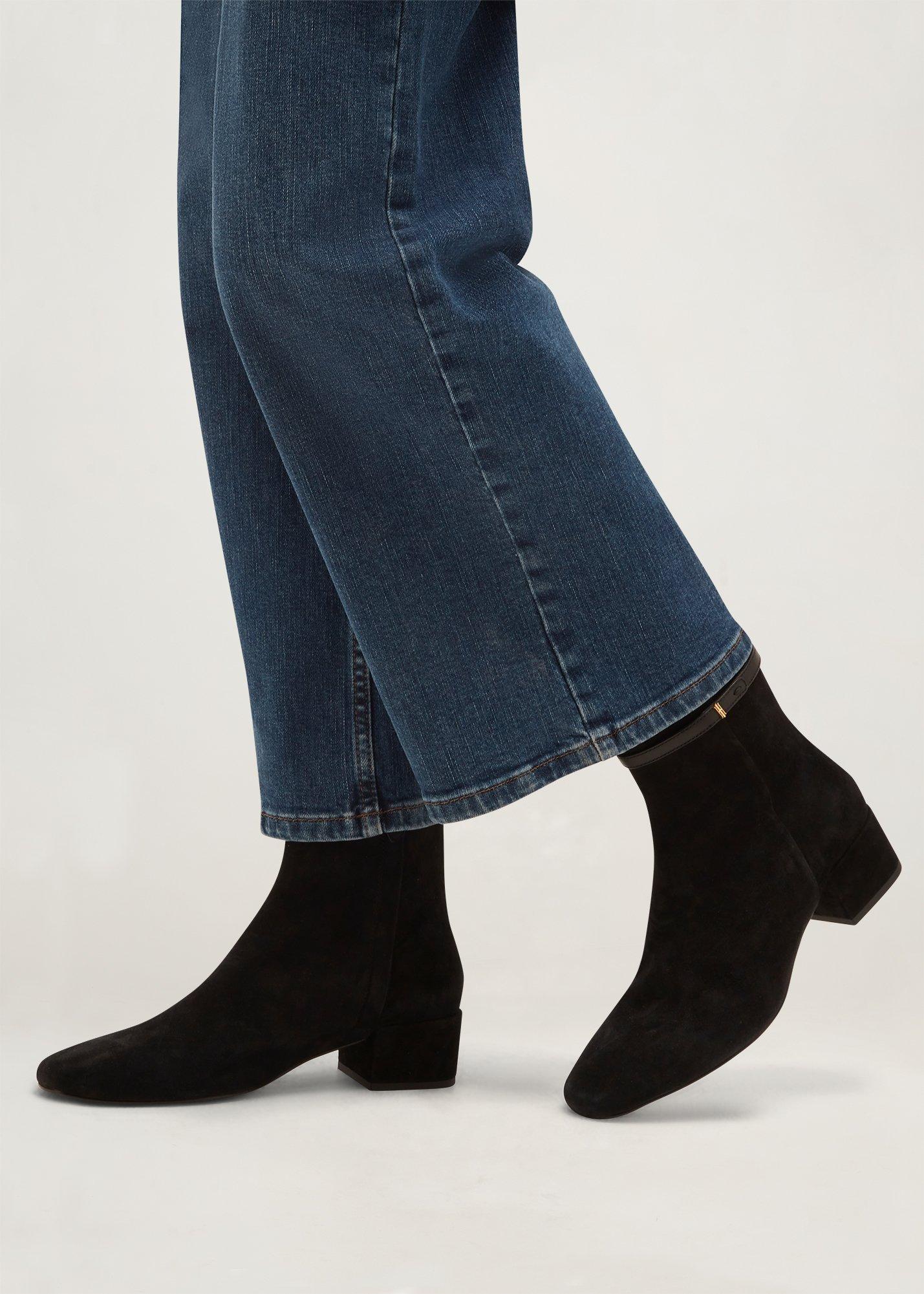 Payton Suede Ankle Boots, Black, hi-res