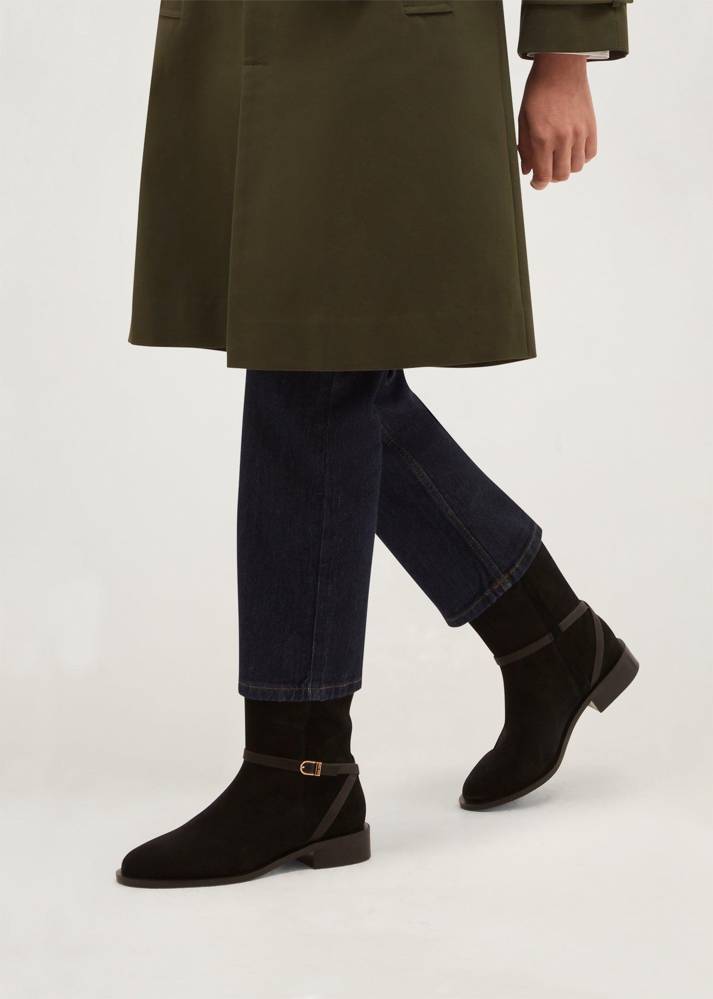 Marley Suede Ankle Boots, Black, hi-res