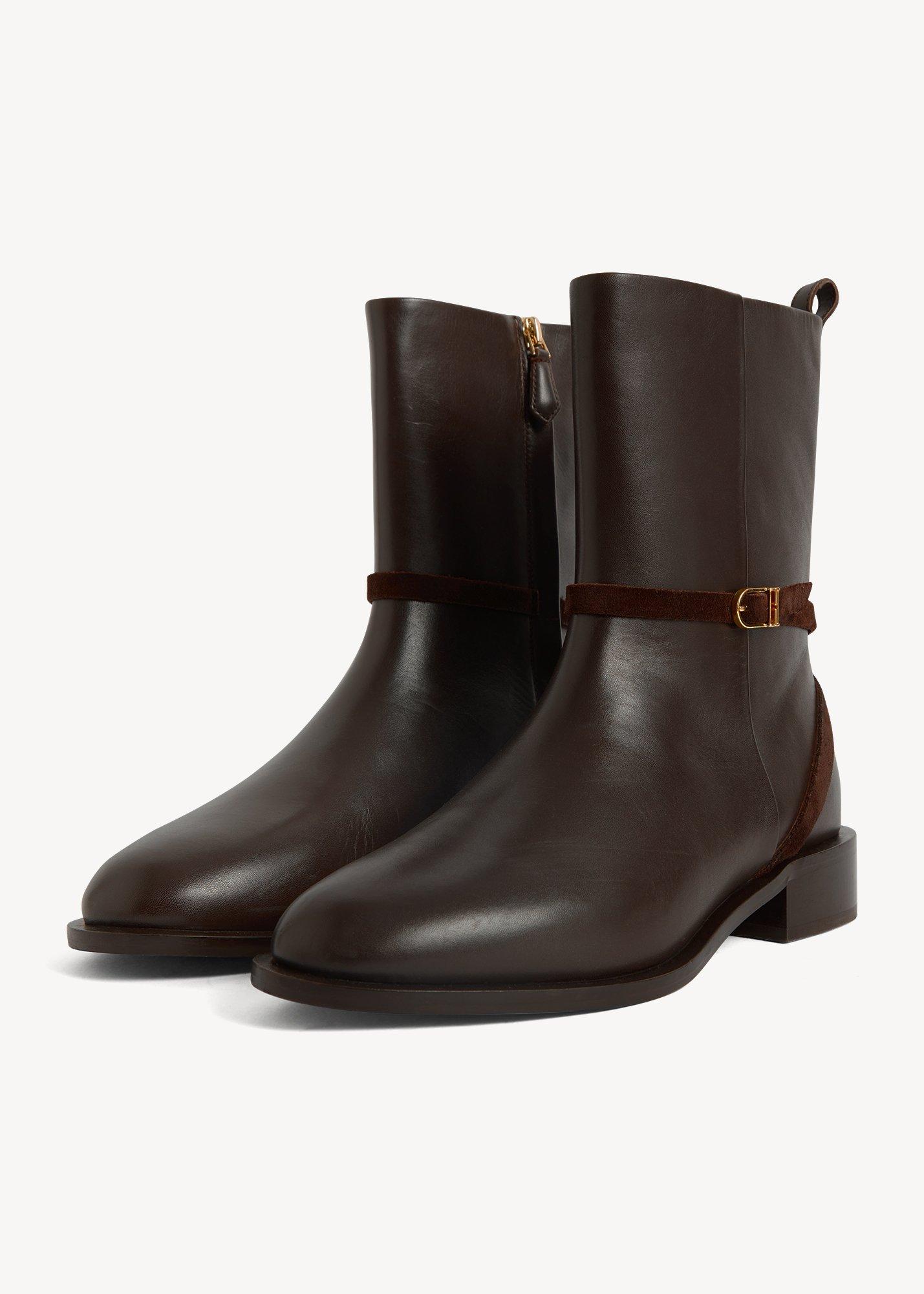 Marley Leather Ankle Boot, Alder Brown, hi-res