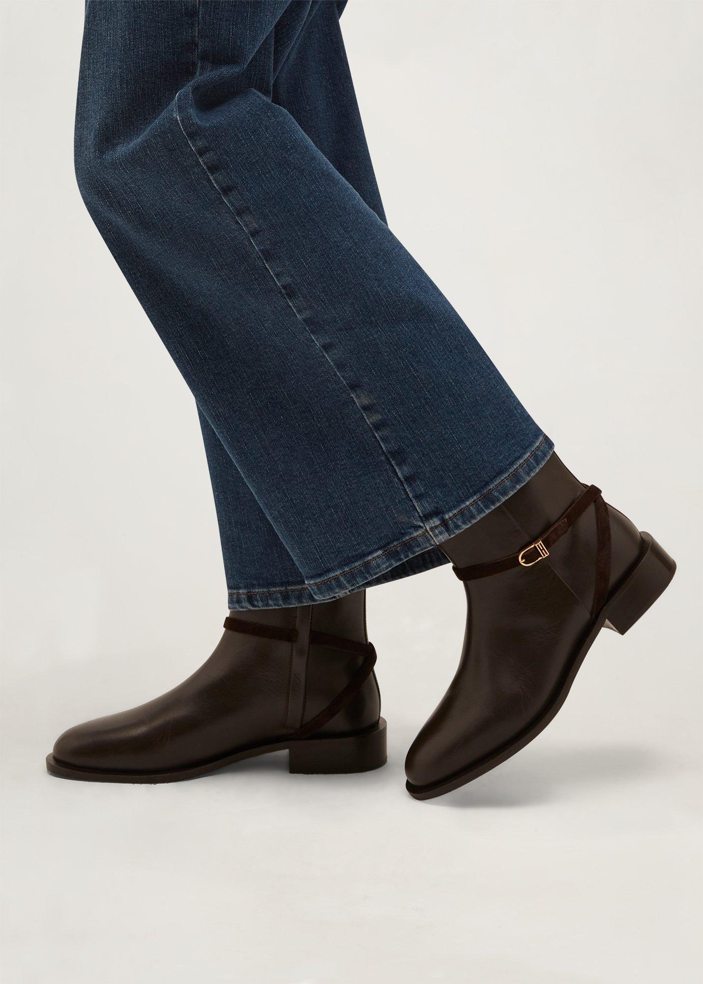 Marley Leather Ankle Boot, Alder Brown, hi-res