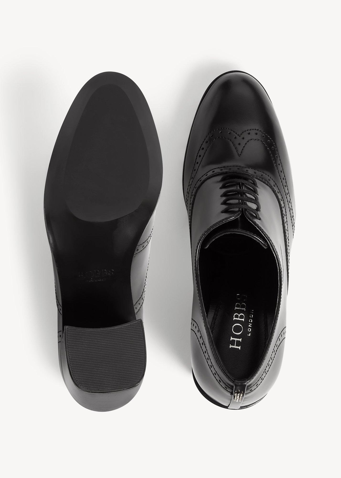 Taylor Leather Brogue Shoe, Black, hi-res