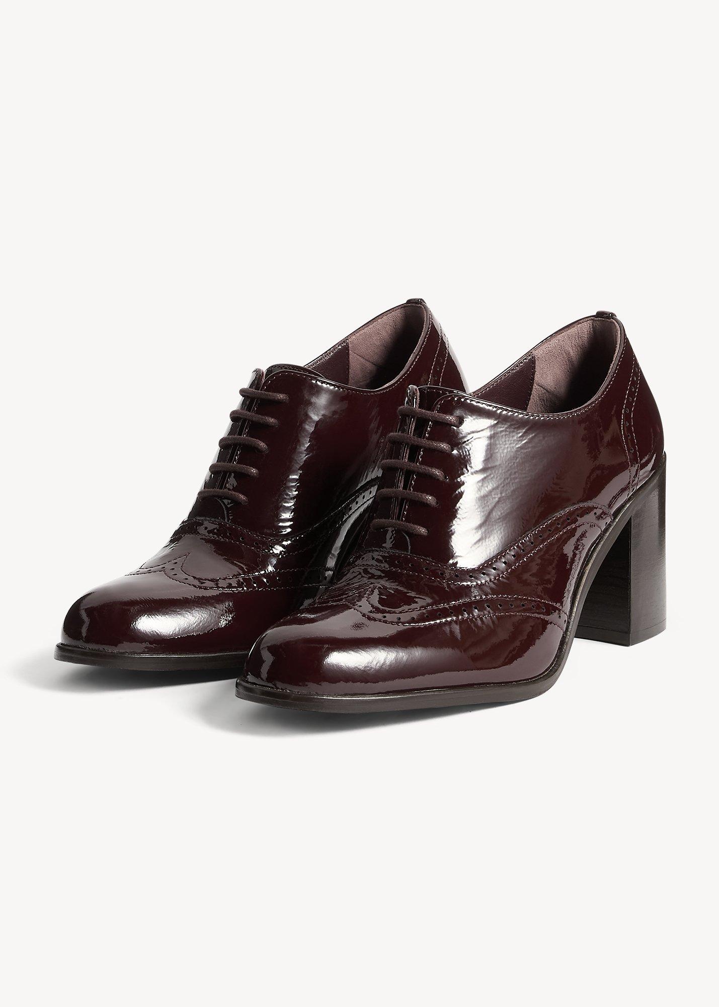 Taylor Leather Brogue Shoes, Fig Purple, hi-res