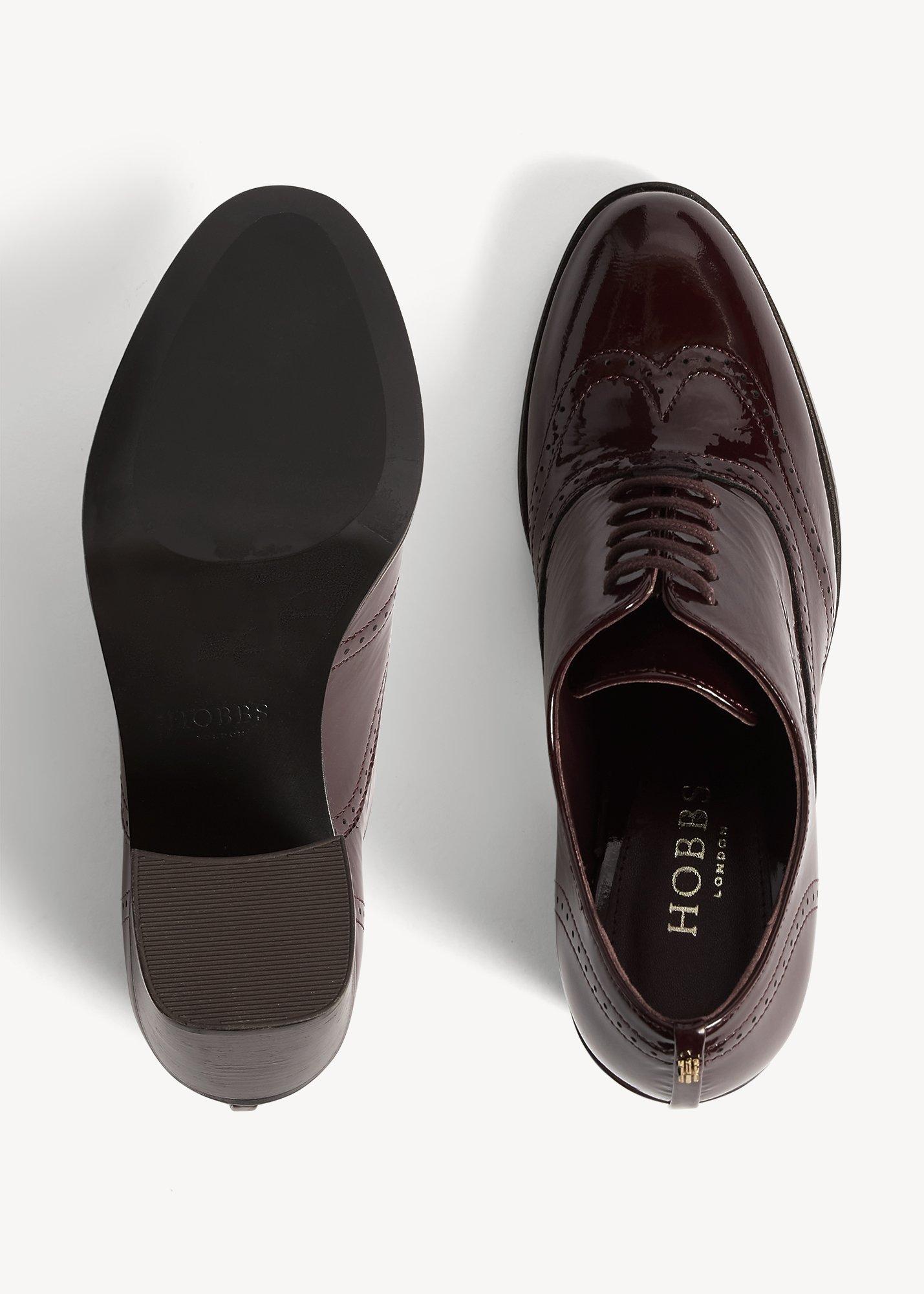 Taylor Leather Brogue Shoes, Fig Purple, hi-res