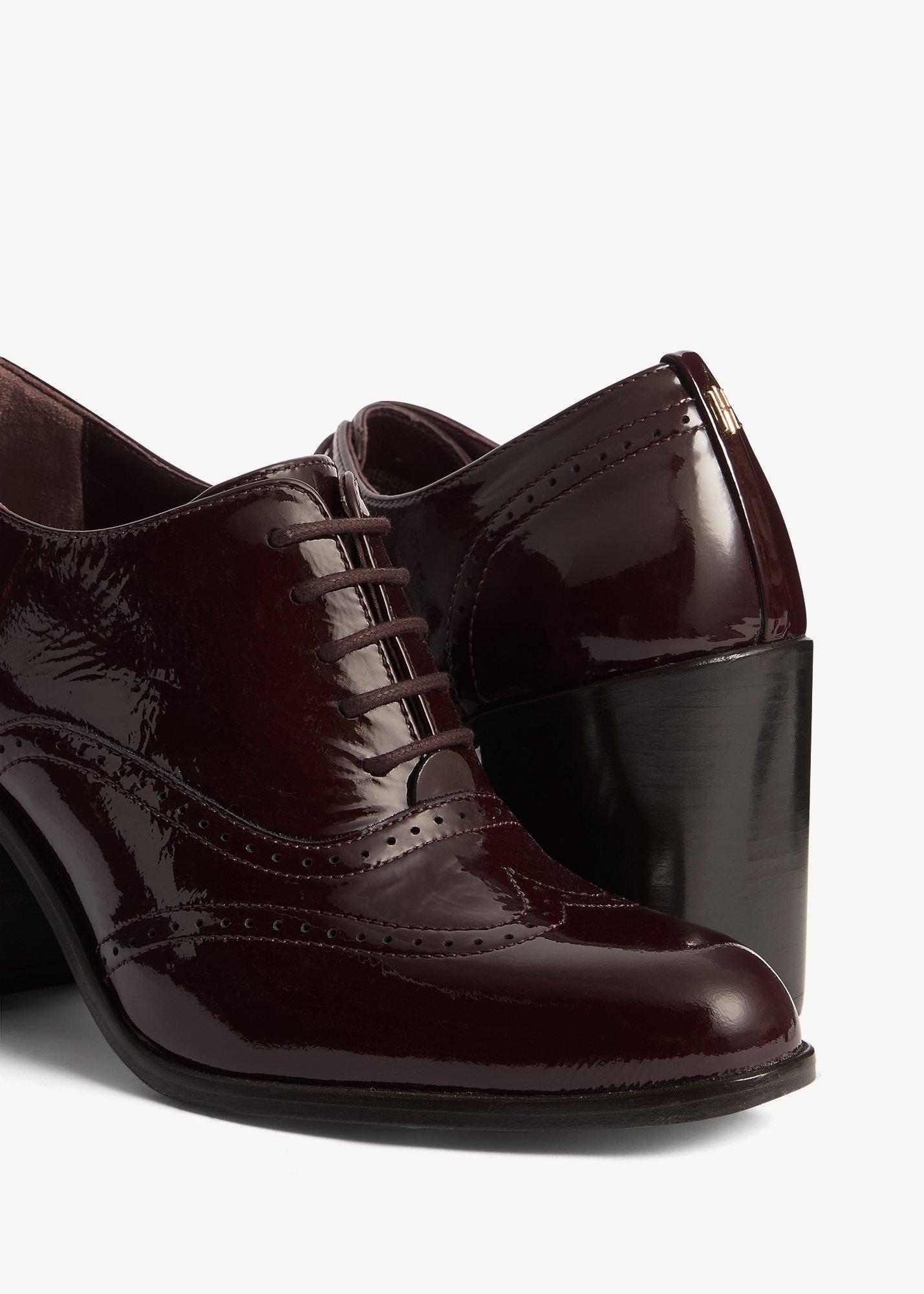 Taylor Leather Brogue Shoes, Fig Purple, hi-res