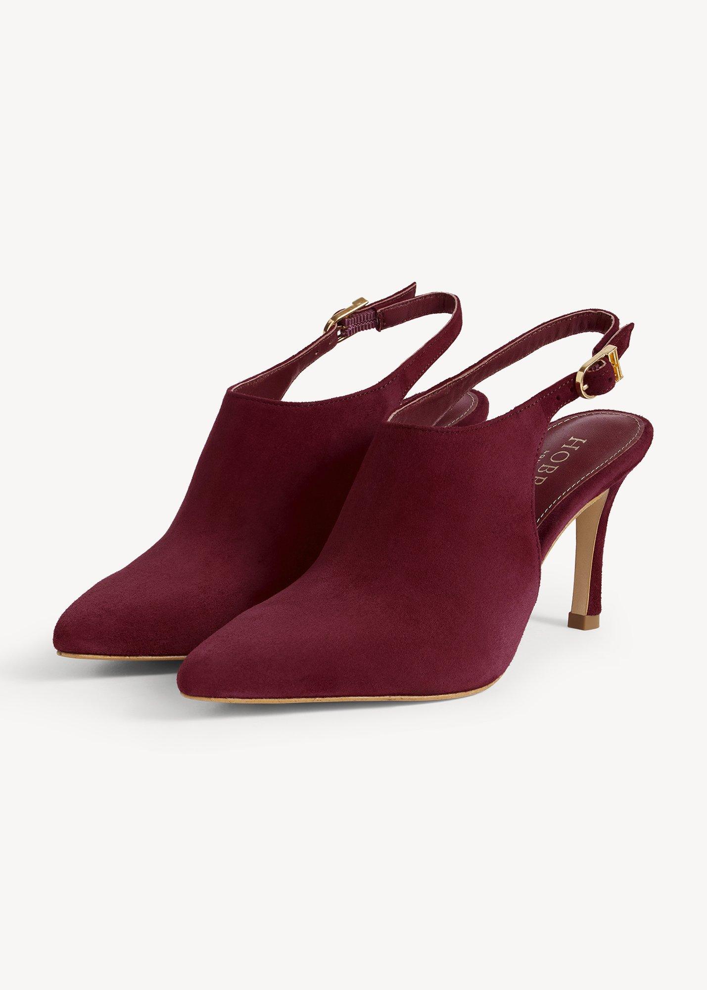 Annalise Suede Slingbacks, Warm Plum, hi-res