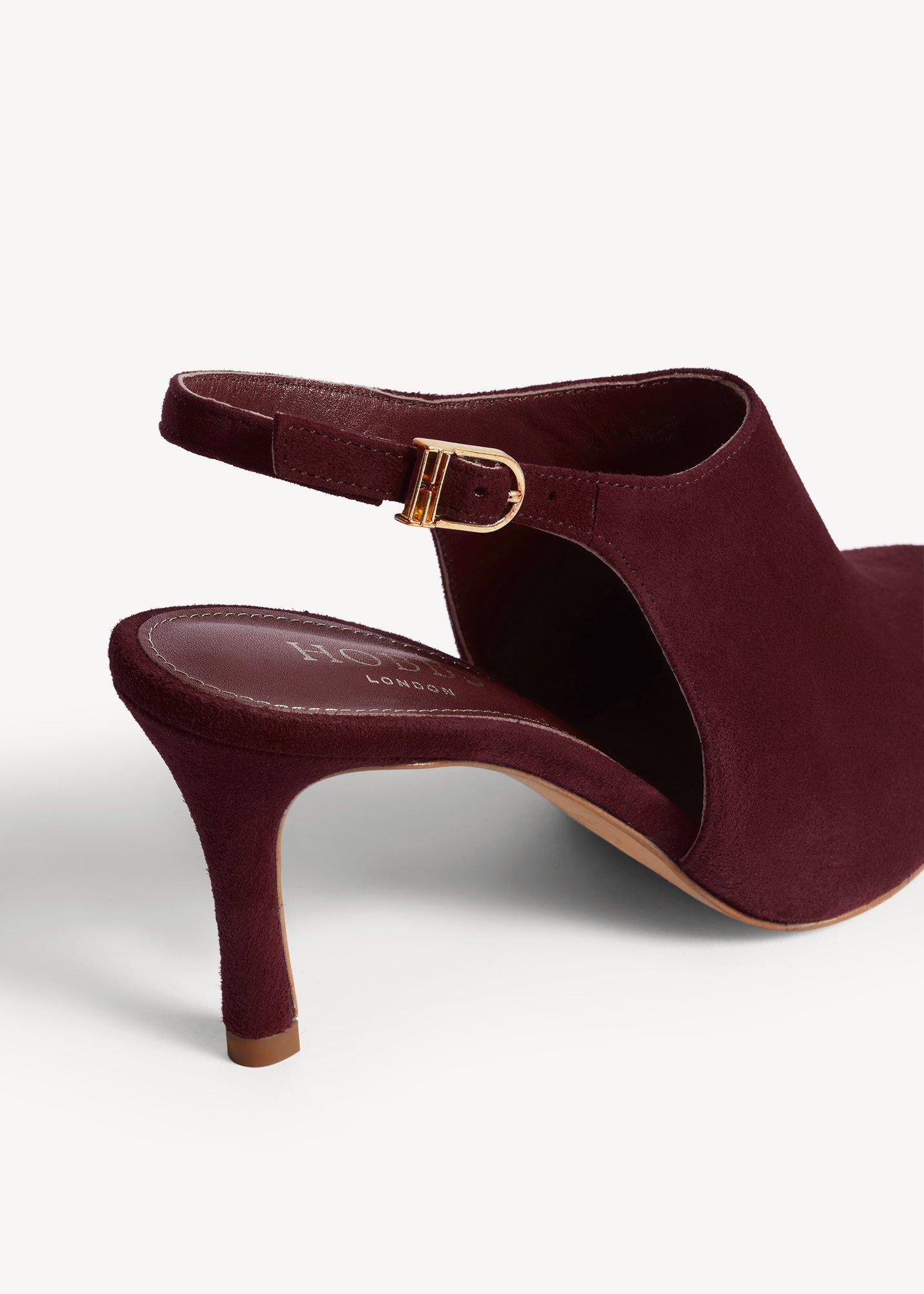 Annalise Suede Slingbacks, Warm Plum, hi-res