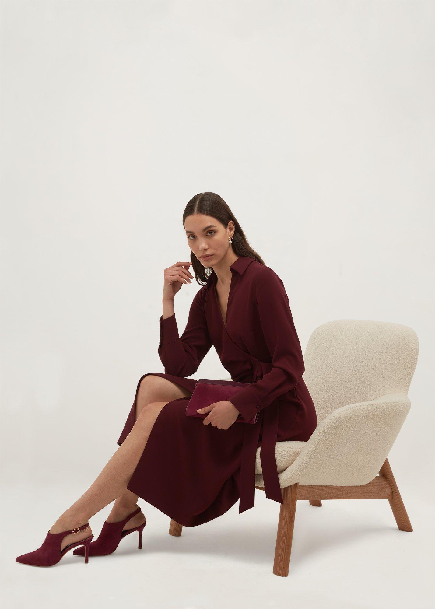 Annalise Suede Slingbacks, Warm Plum, hi-res