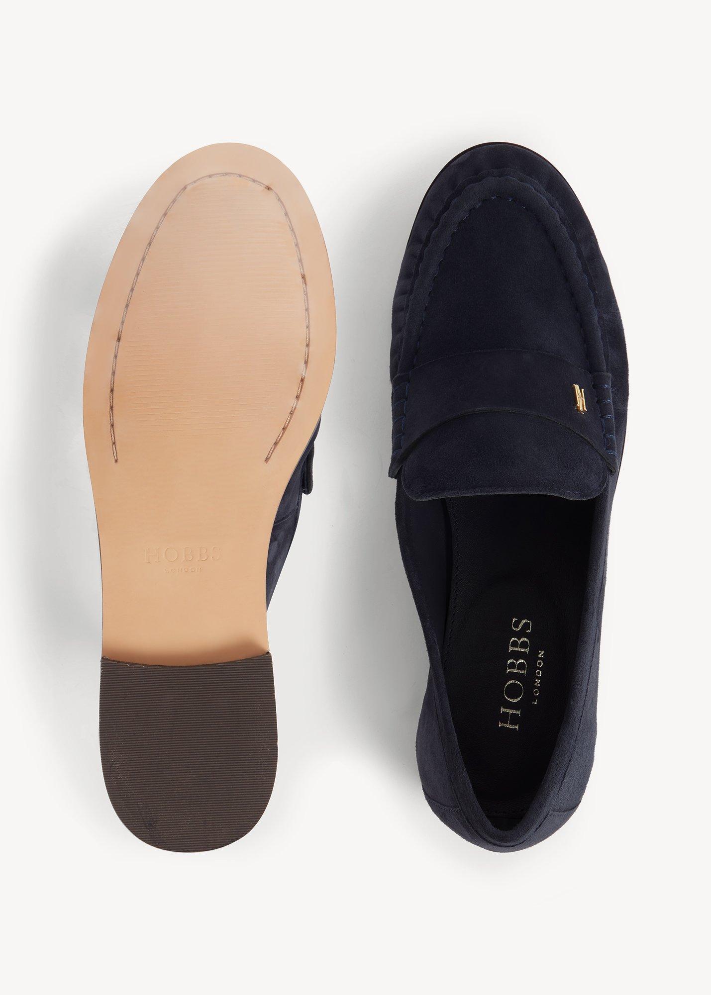 Simone Suede Loafers, Navy, hi-res